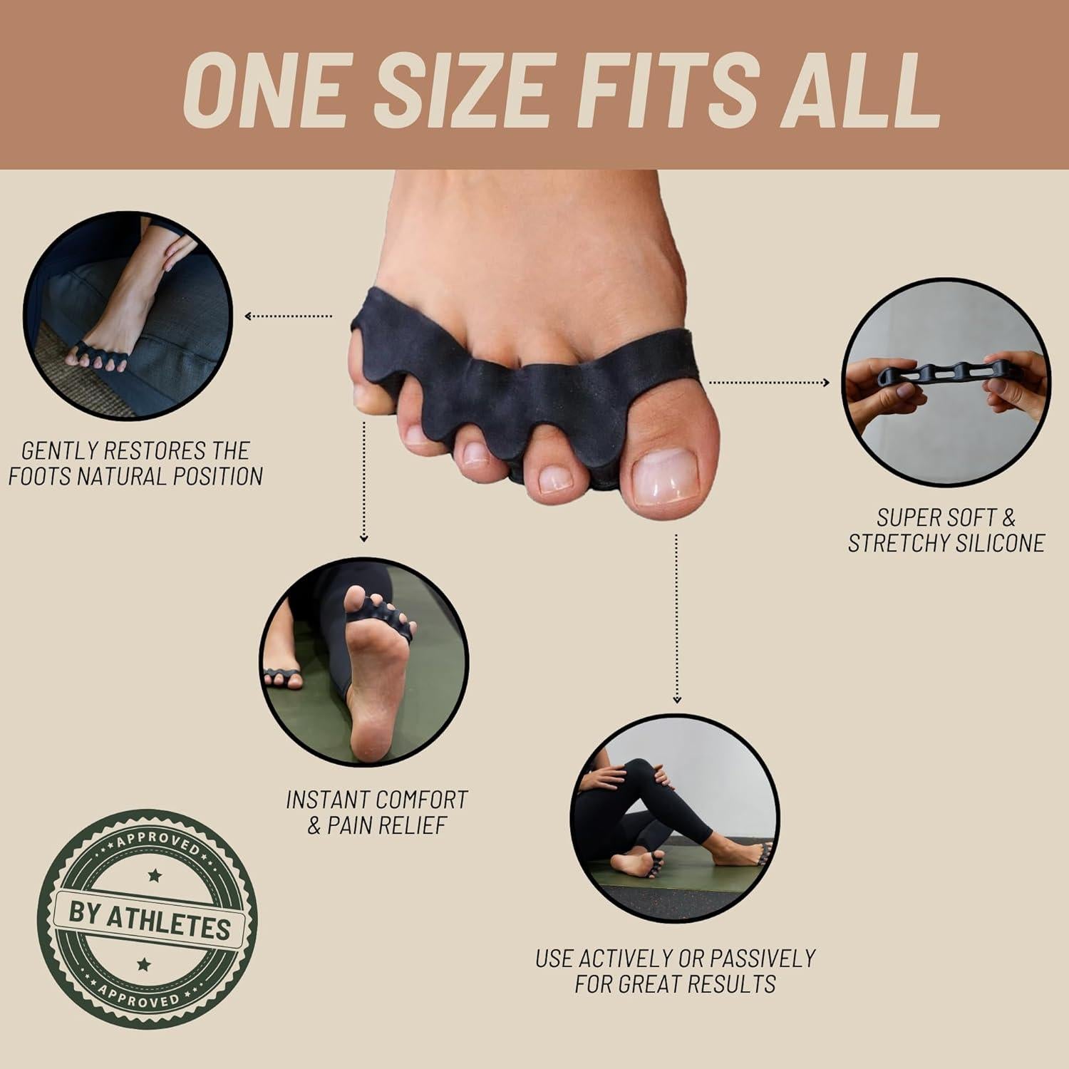 Separadores de Dedos de Gel For Time Fitness - Corrector de Juanetes