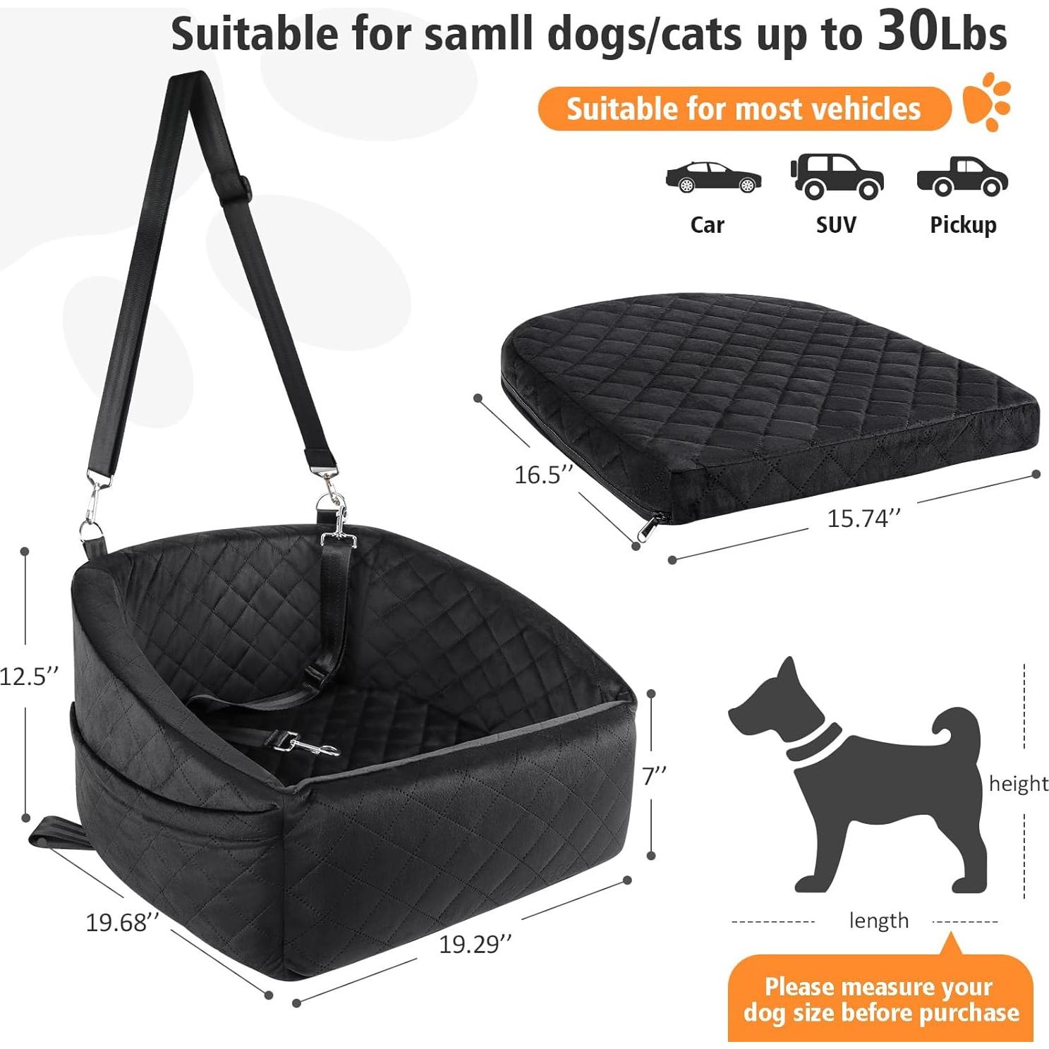 Asiento Elevador para Perros NEEZUKAR Negro 52x52x40cm