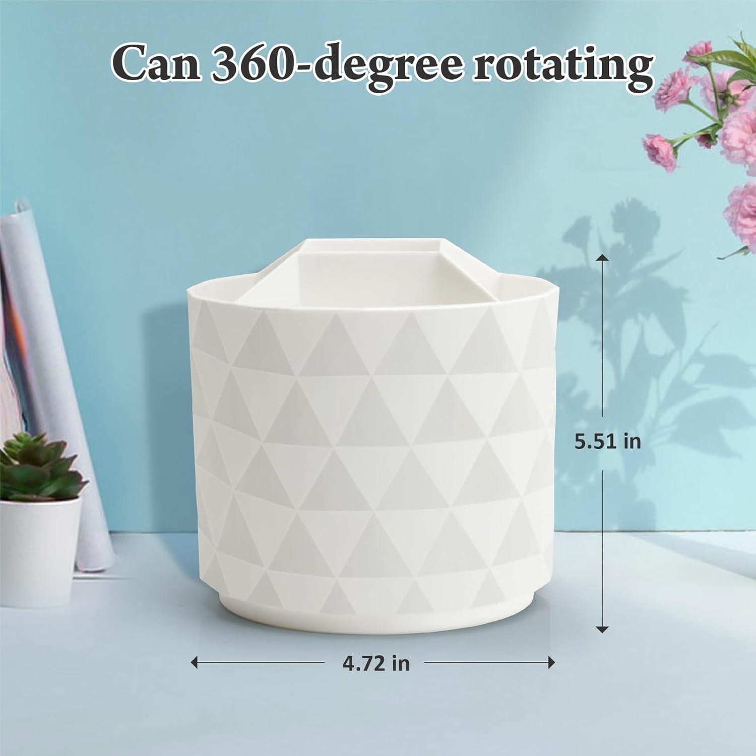 Organizador de Escritorio Rotativo Hollinycol Verde 5 Compartimentos