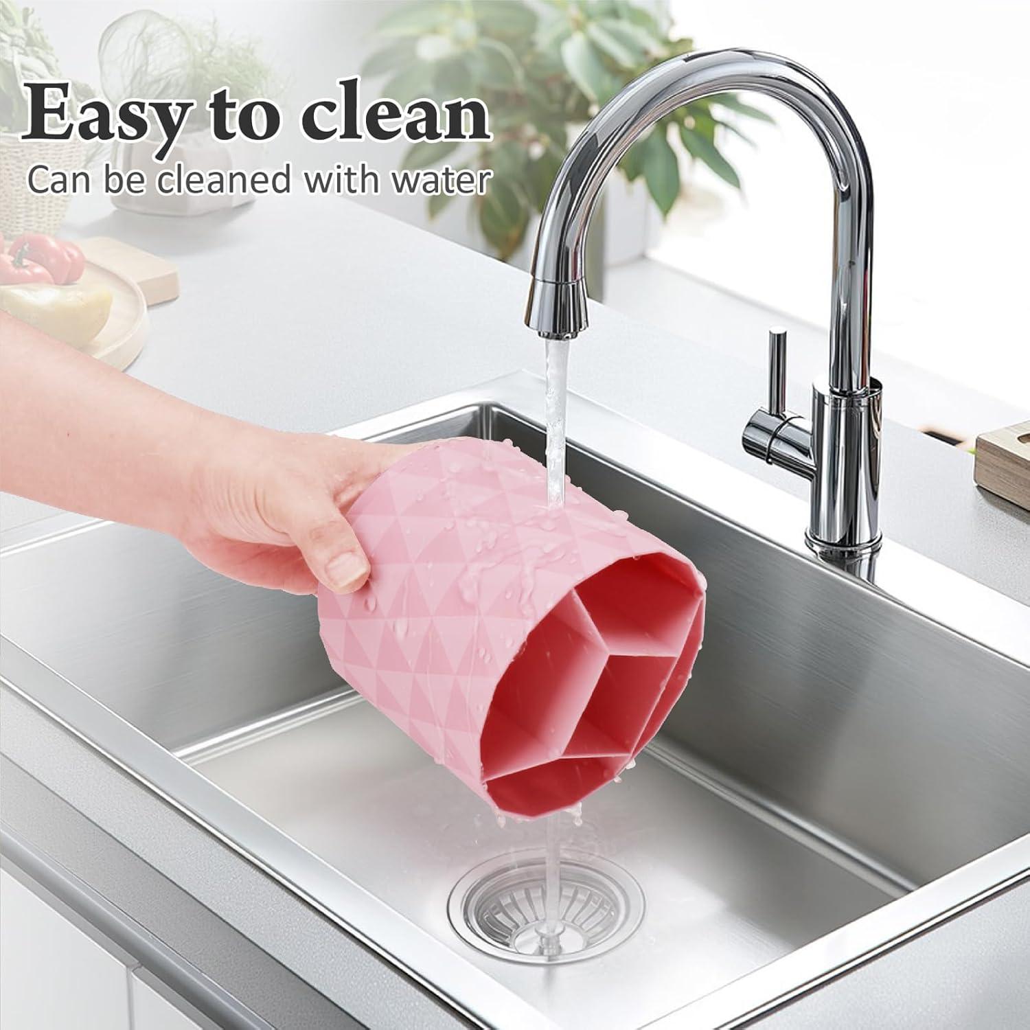 Organizador de Escritorio Rotativo Hollinycol Verde 5 Compartimentos