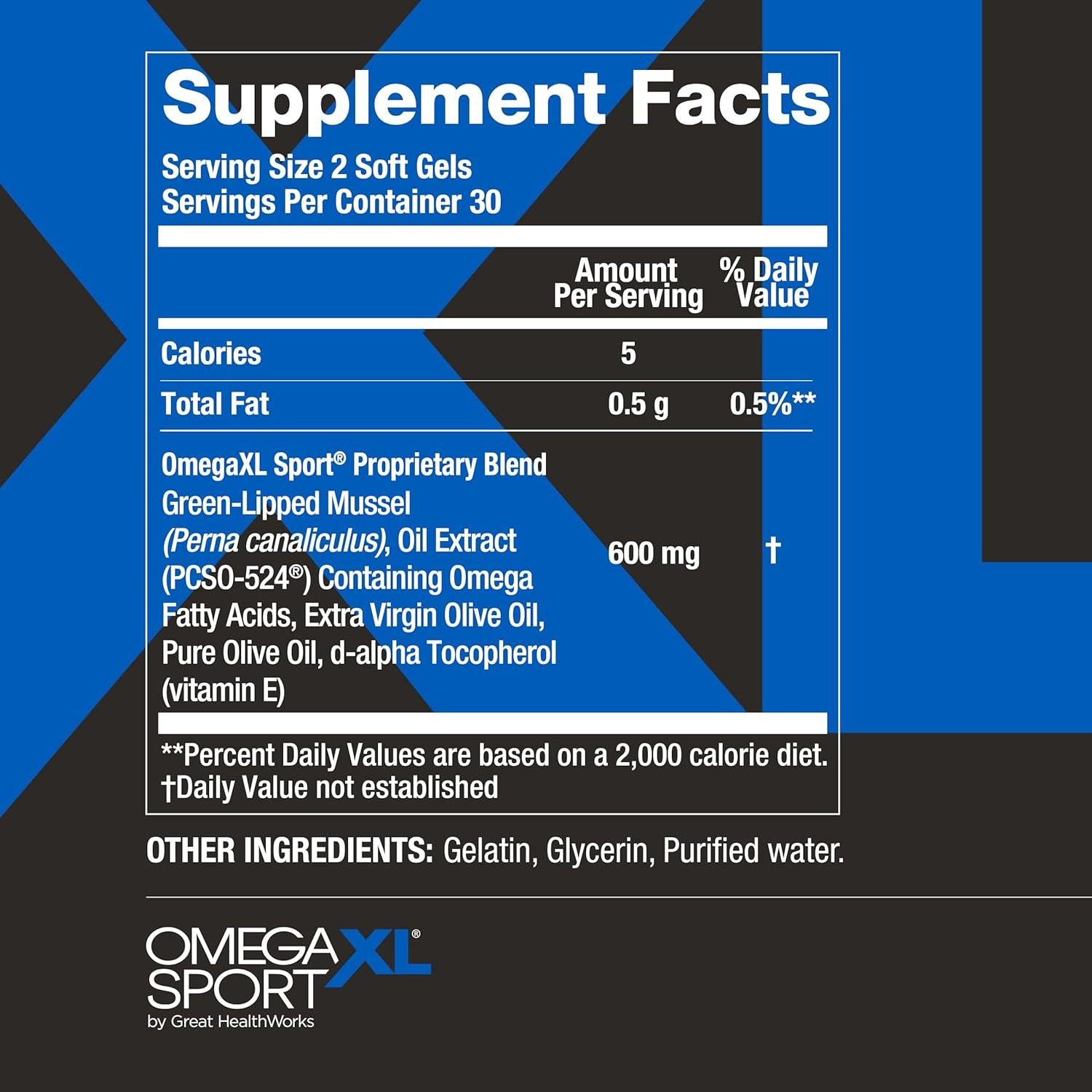 OmegaXL Sport Suplemento de Recuperación Muscular 60 Gelatinas