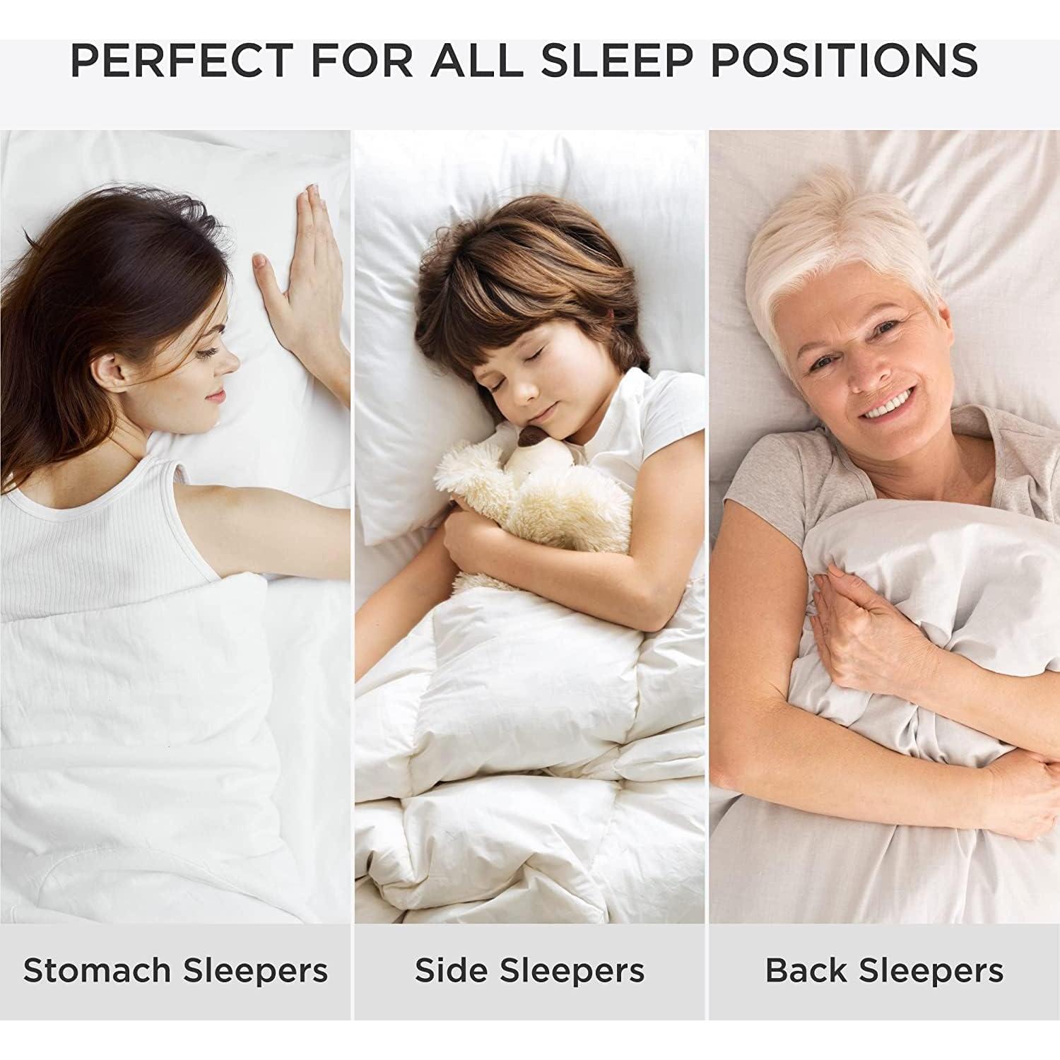 Cojines de cama Bedsure 2pk Firmeza Media 100% Poliester