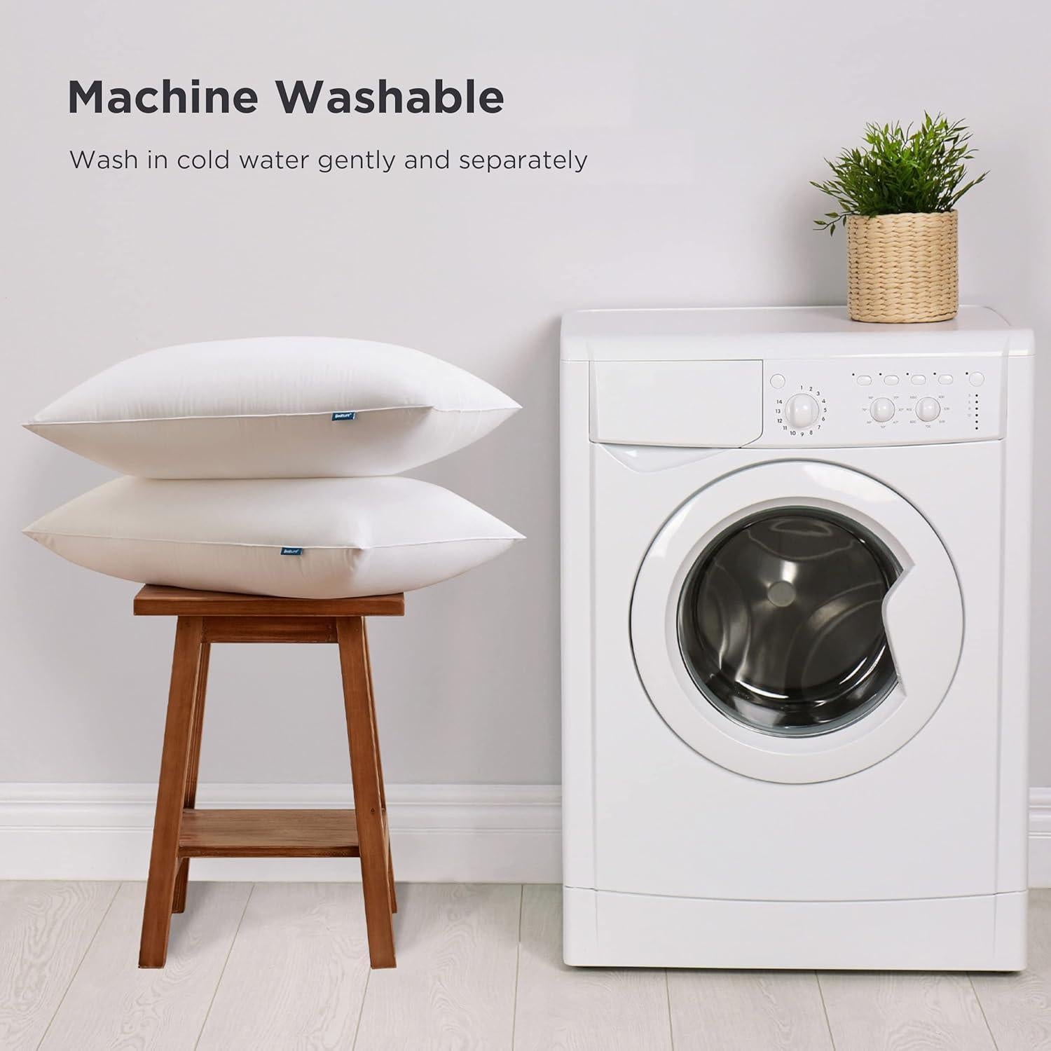 Cojines de cama Bedsure 2pk Firmeza Media 100% Poliester