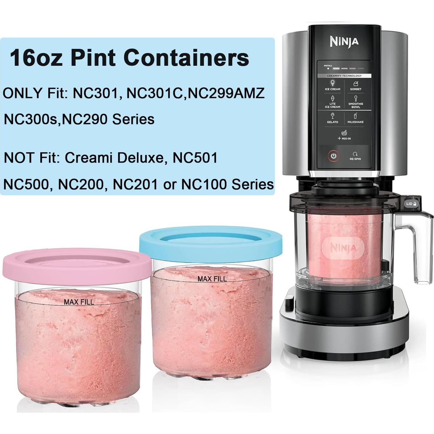 Pints y Tapas Kaluly para Ninja Creami NC300 - Paquete de 4