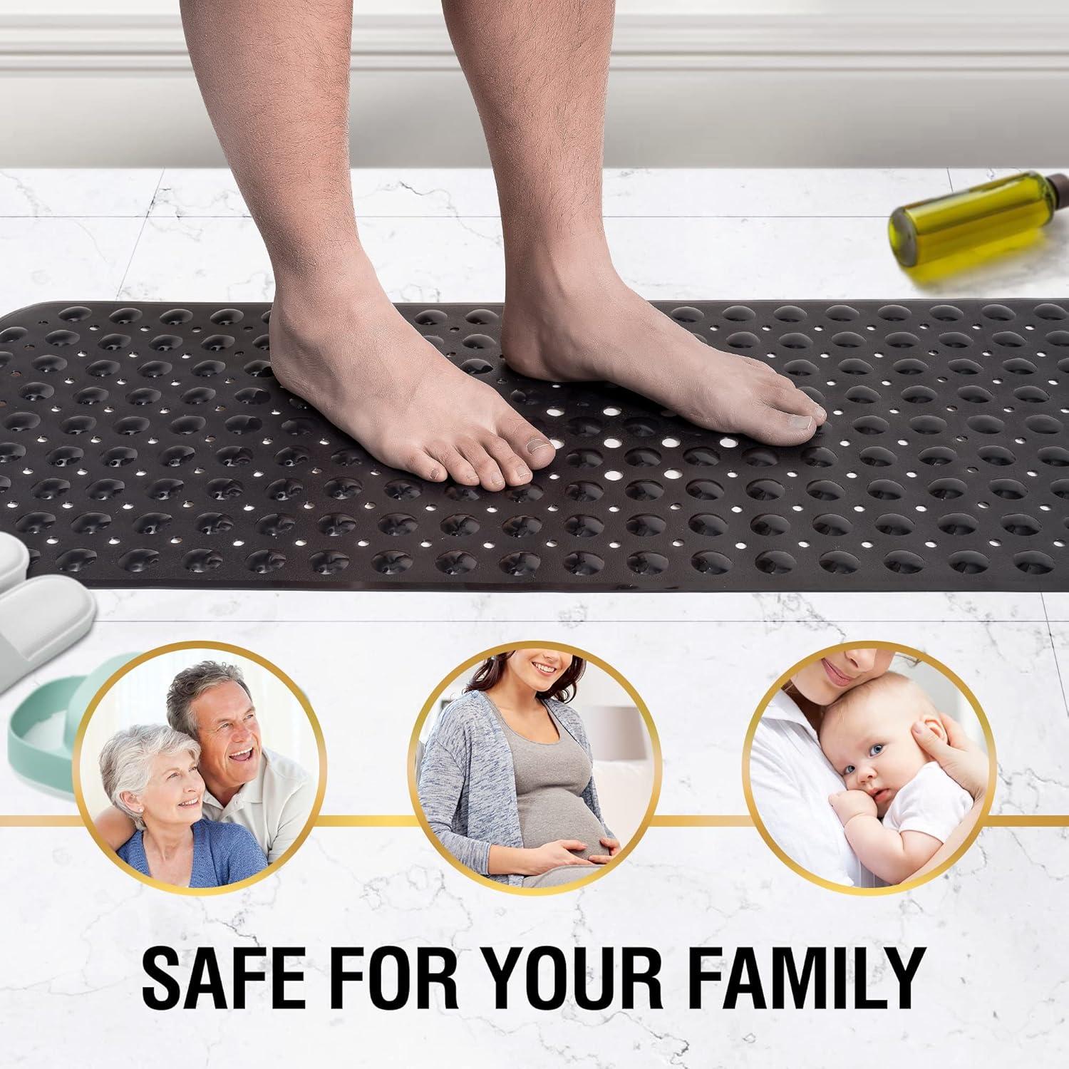 Alfombrilla Antideslizante HITSLAM 101.6x40.6 cm PVC Negro