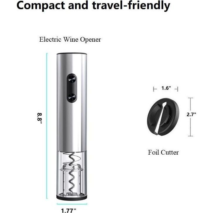 Juego de abridor de vino eléctrico Corporategiftpro con cortador