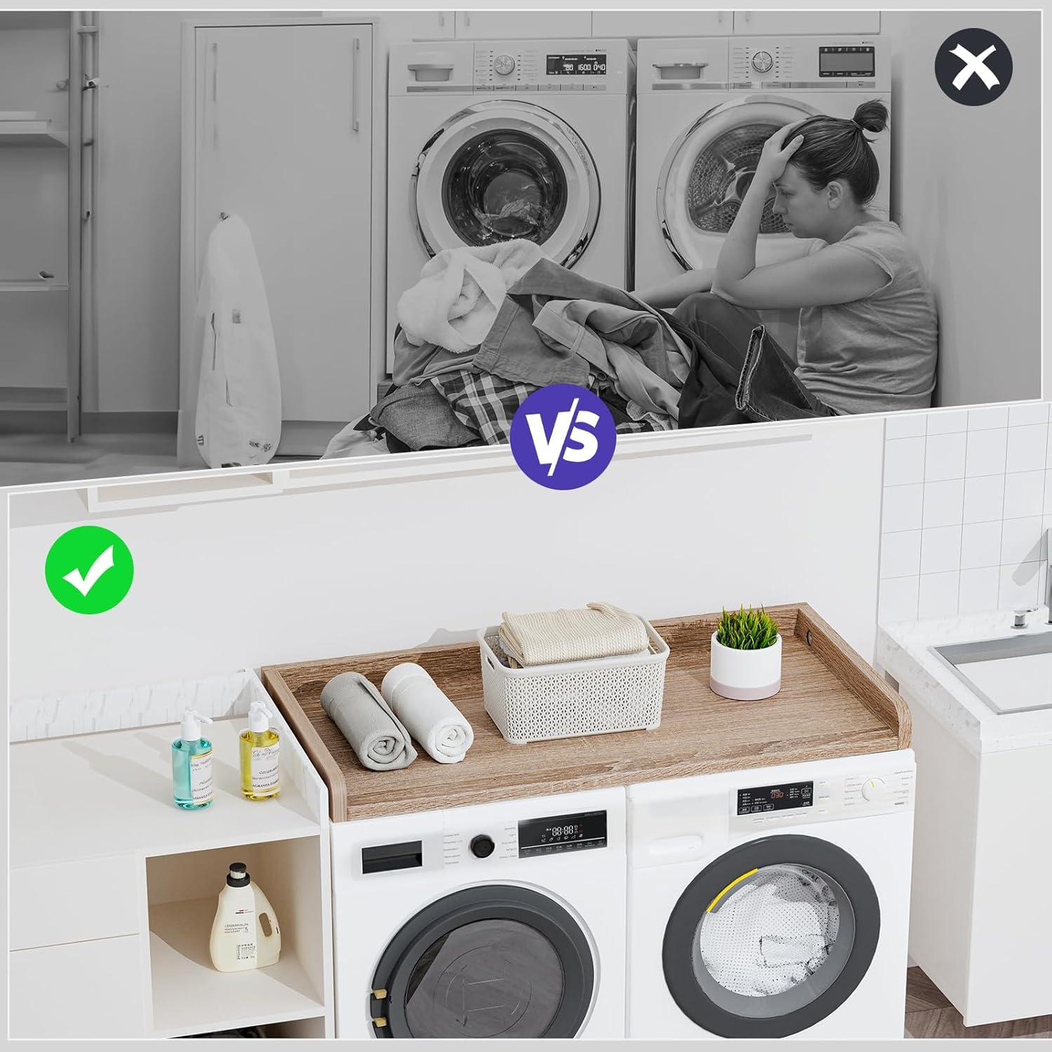 Encimera de Lavandería Alfrufy 54x27.5 cm Roble Impermeable