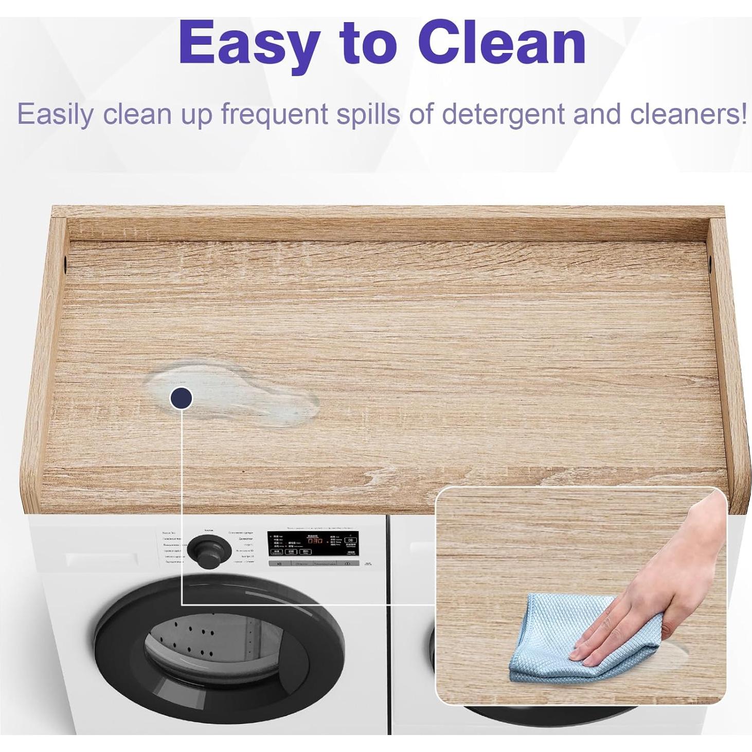 Encimera de Lavandería Alfrufy 54x27.5 cm Roble Impermeable