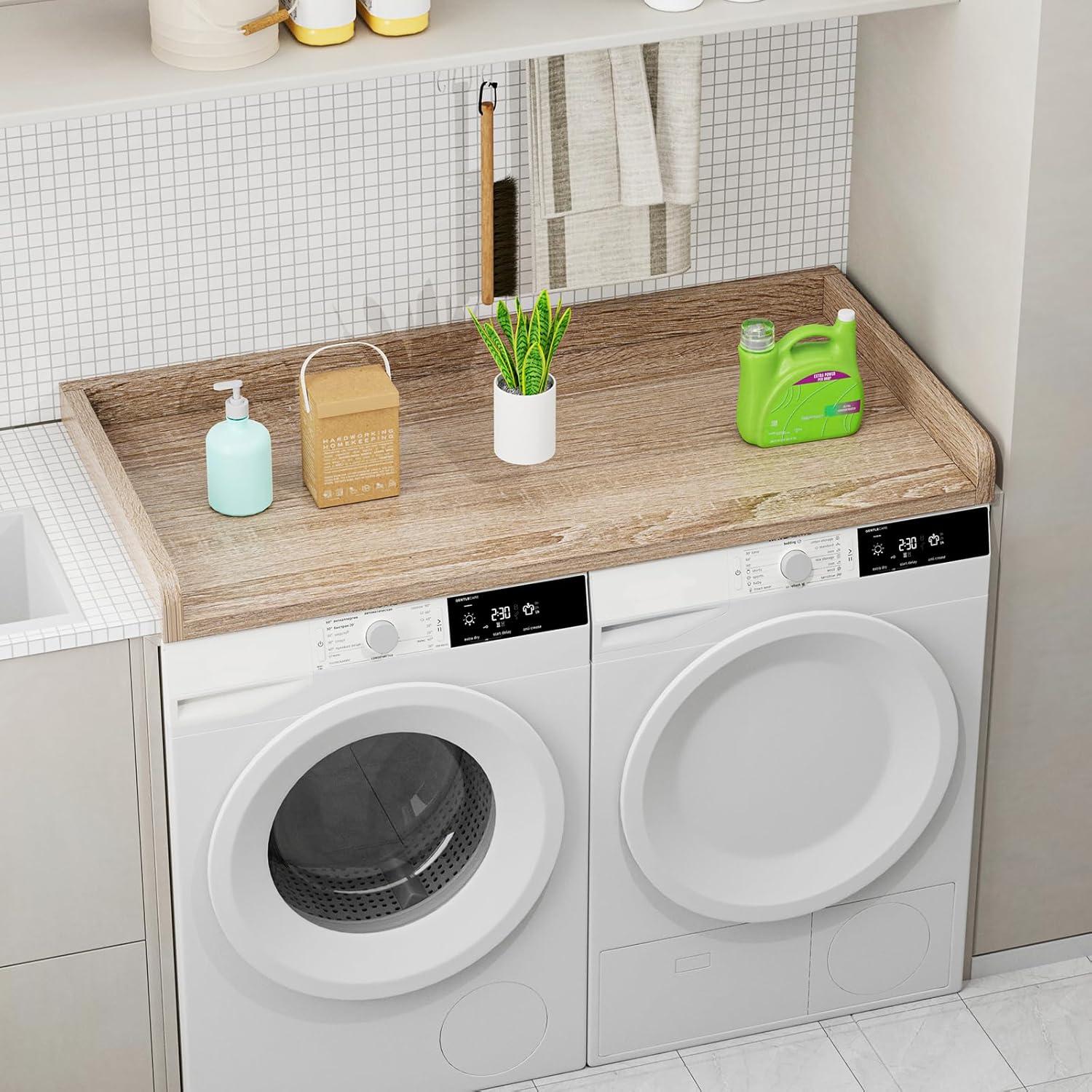Encimera de Lavandería Alfrufy 54x27.5 cm Roble Impermeable