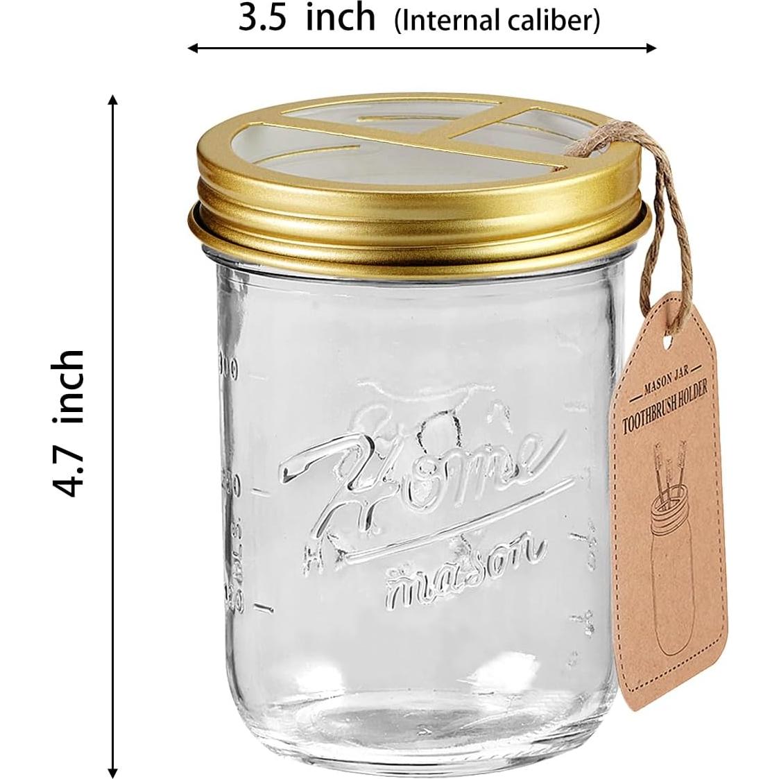 Soporte para Cepillos de Dientes SheeChung Oro Vidrio 3 Compartimentos
