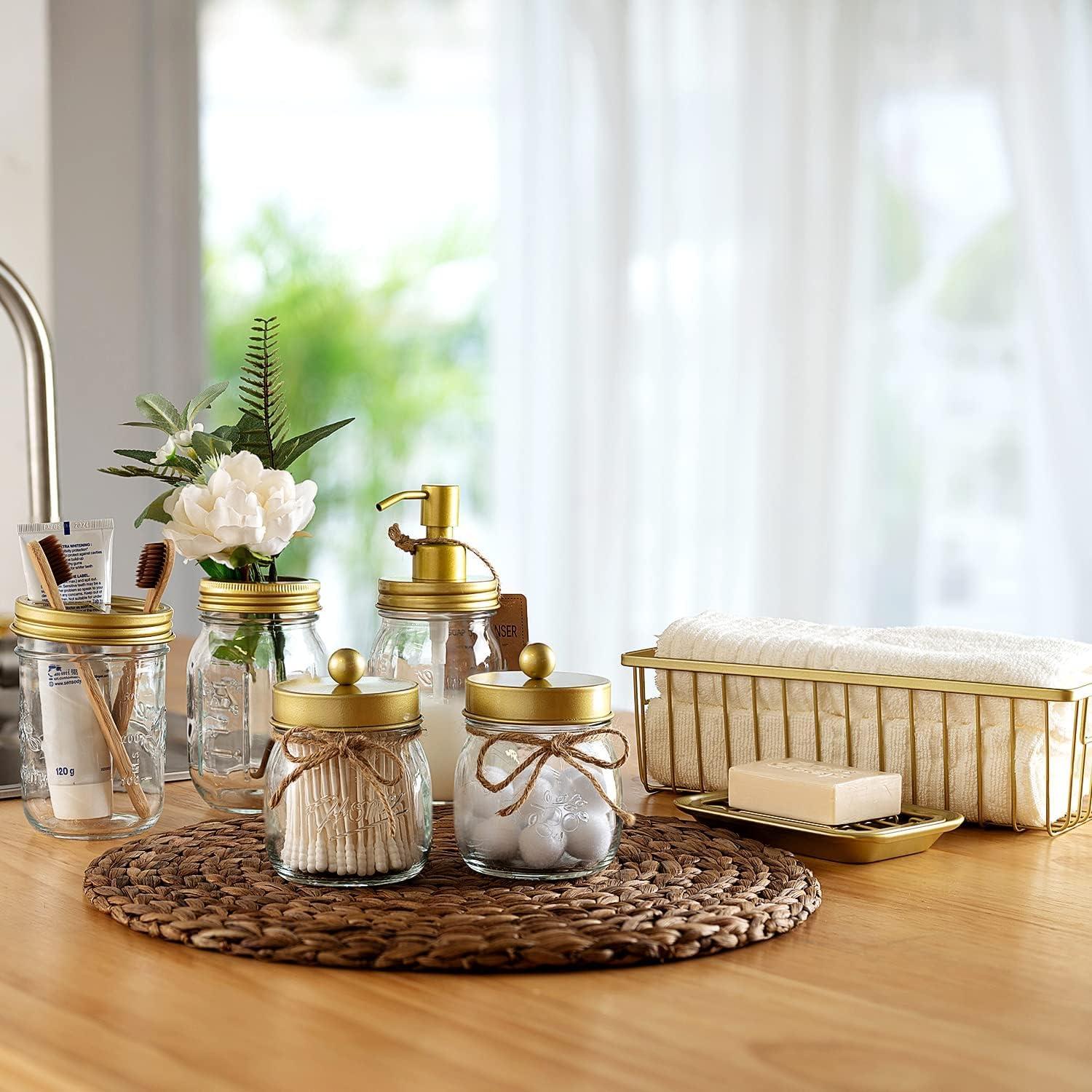 Soporte para Cepillos de Dientes SheeChung Oro Vidrio 3 Compartimentos