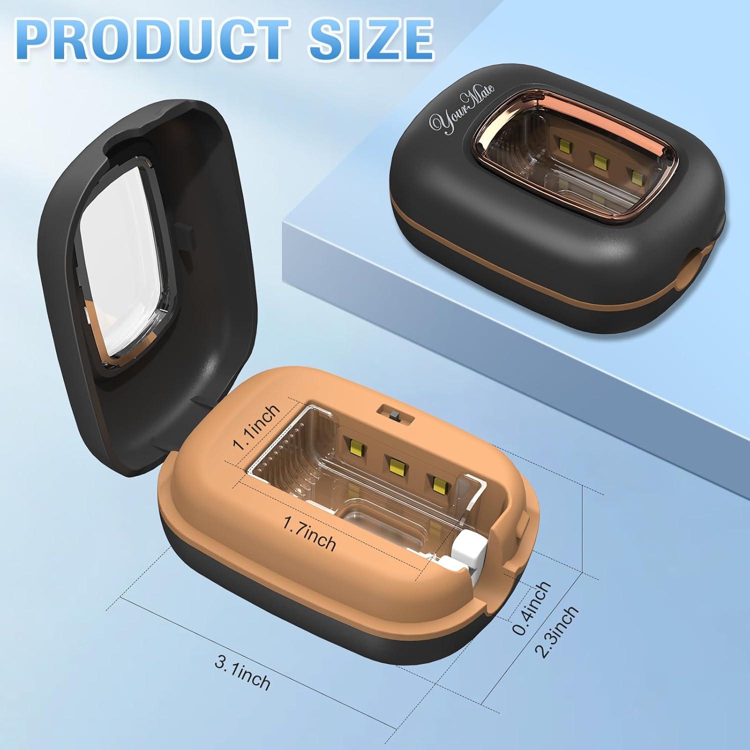 Estuche Desinfectante UVC YourMate para Cepillos de Dientes Negro