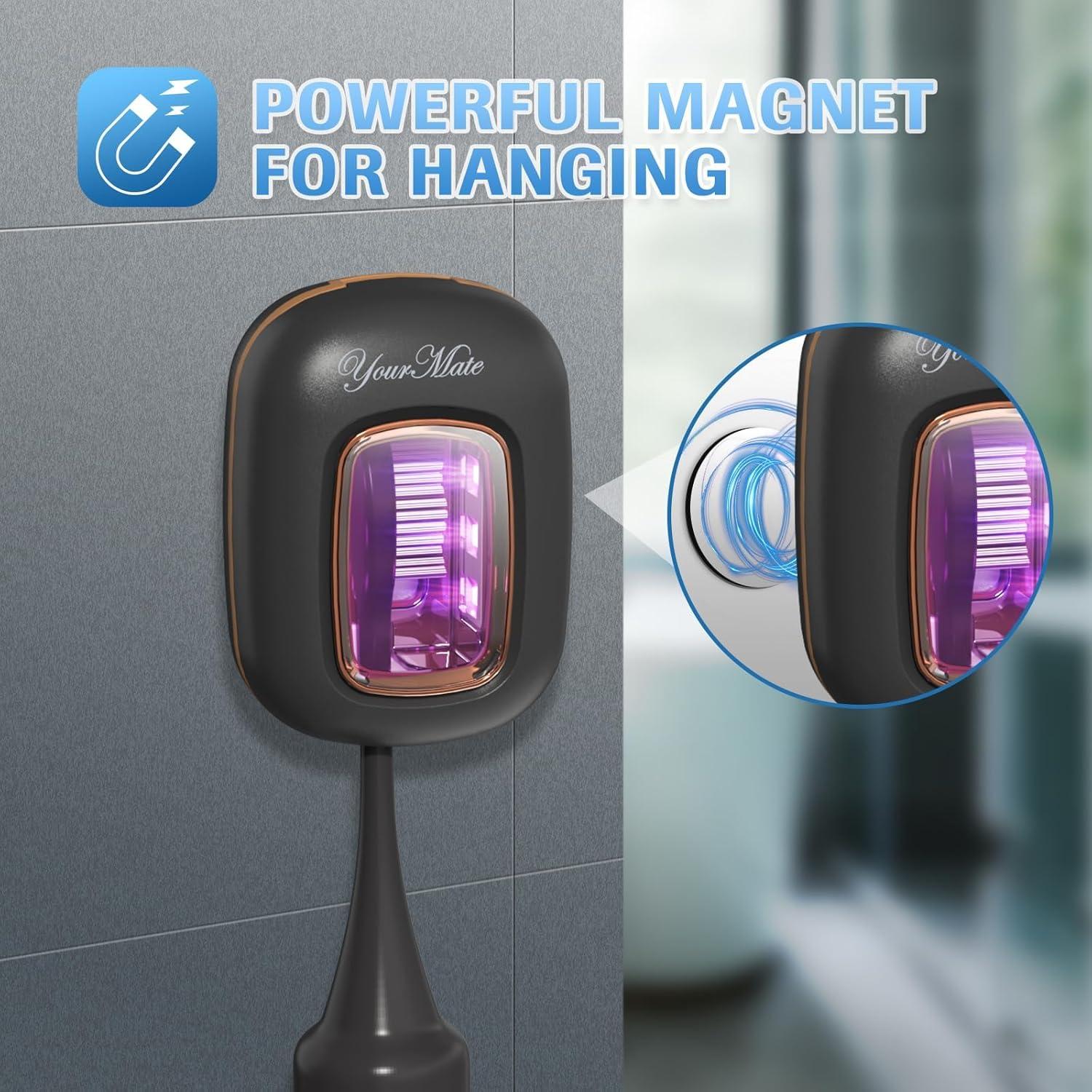 Estuche Desinfectante UVC YourMate para Cepillos de Dientes Negro