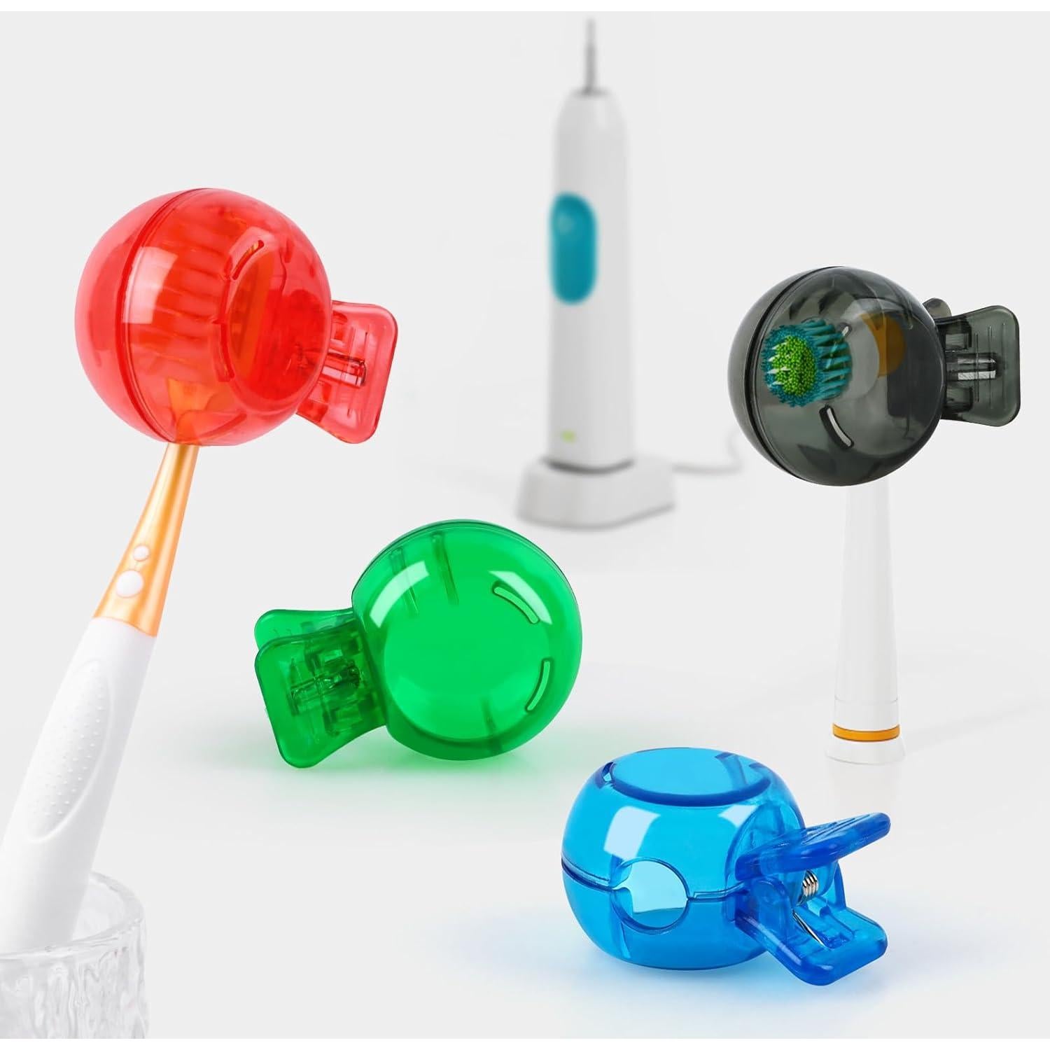 4 Cubiertas de Cabeza de Cepillo de Dientes Portátil J-YSJ-YX-RBGG