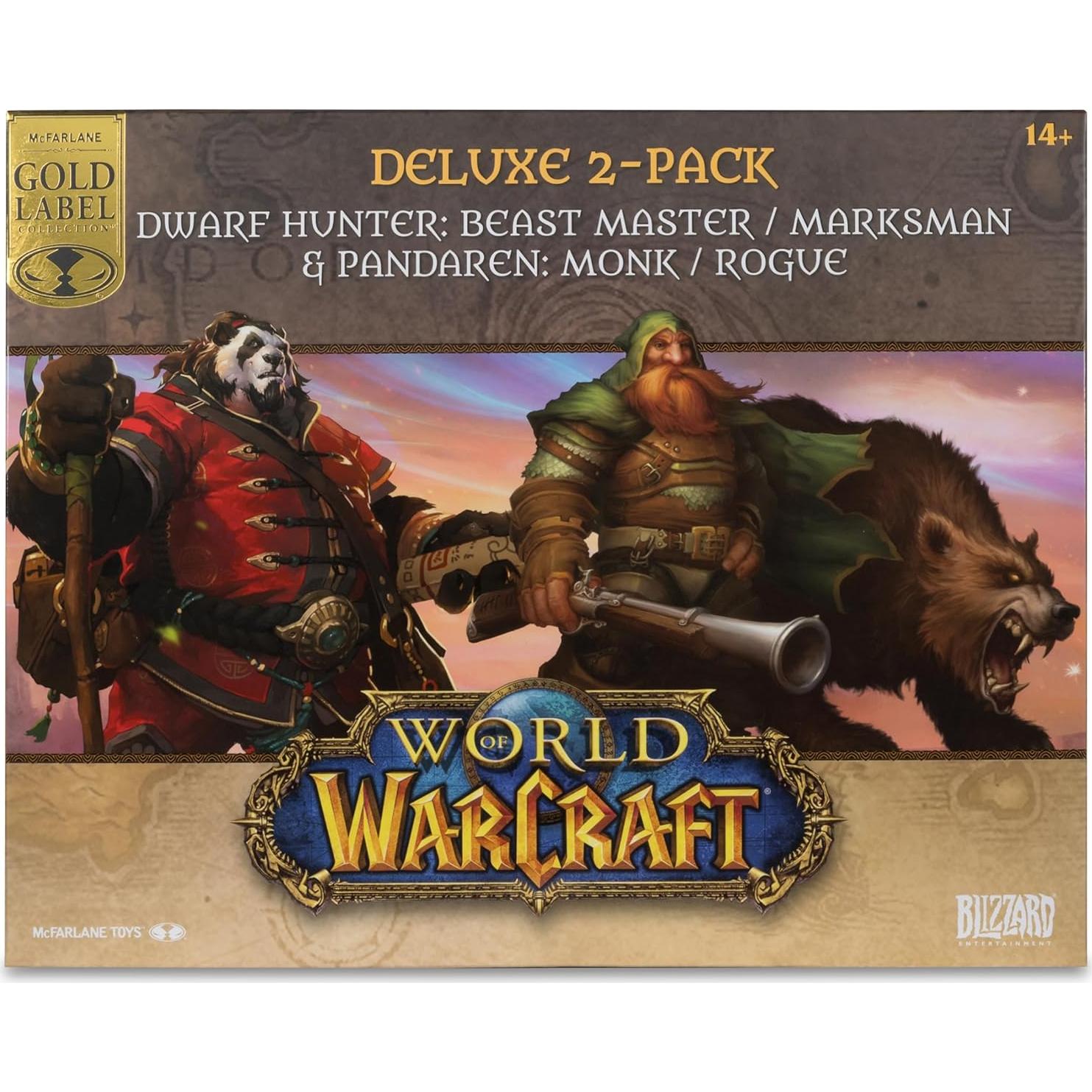 Figuras McFarlane Warcraft Cazador Enano y Pandaren 1:12