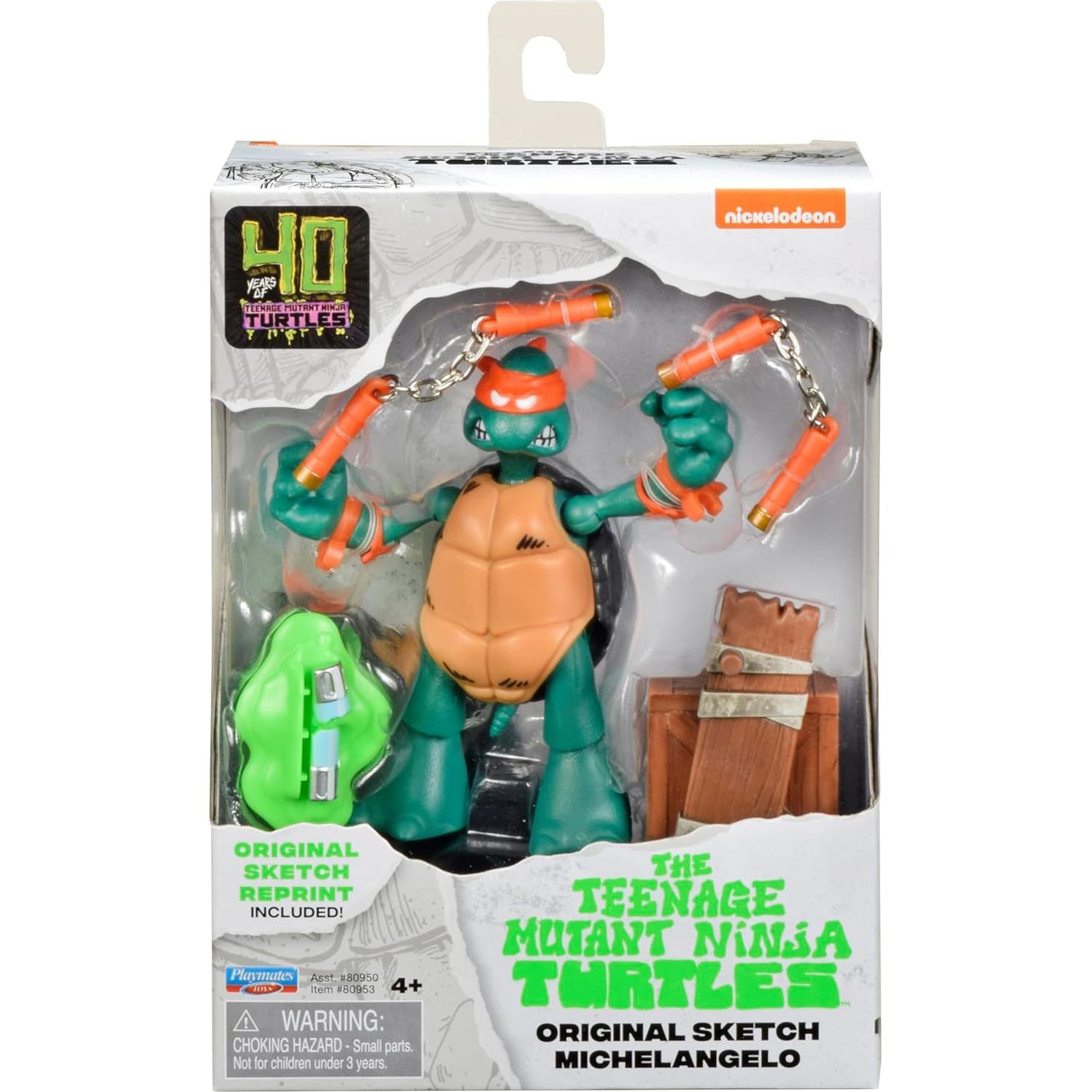 Figura de Acción TMNT Michelangelo Boceto 14.74 cm