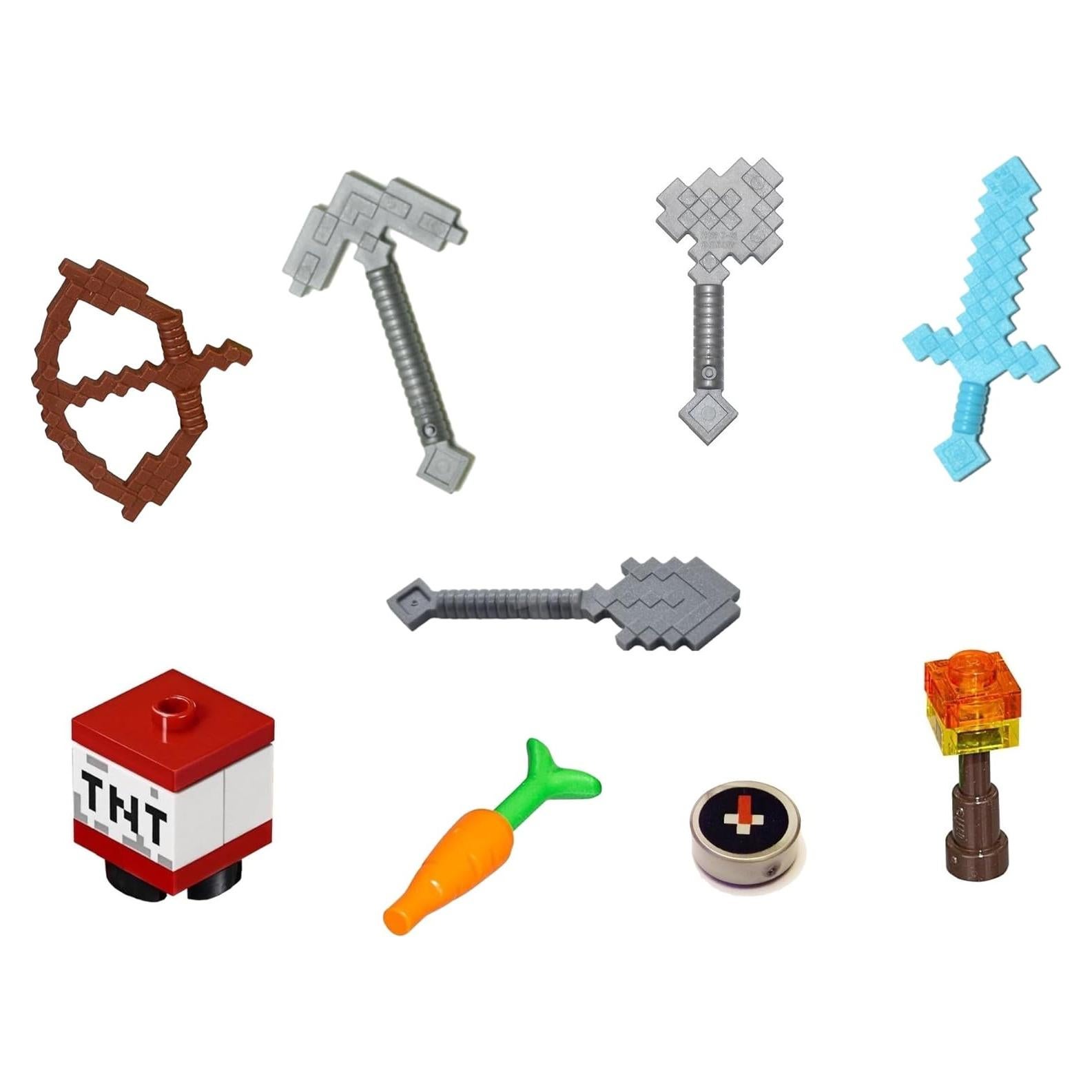 Paquete de Accesorios LEGO Minecraft para Minifigura Steve/Alex - 16 Piezas