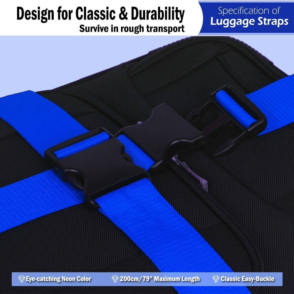 Correas de Equipaje Ajustables TRANVERS 200 cm Paquete de 4