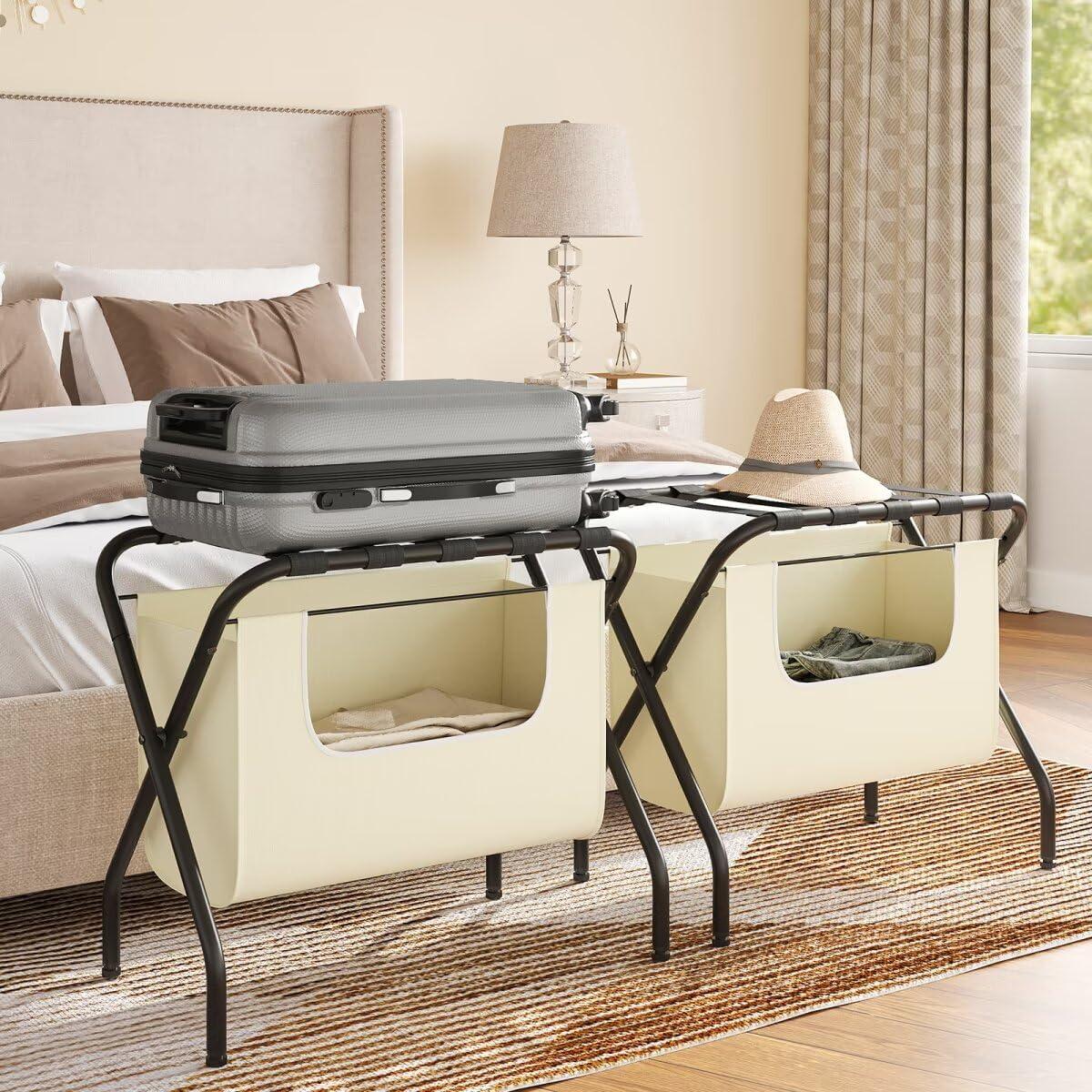 Soporte de Equipaje Plegable ELYKEN 2 Pack 110LBS Negro