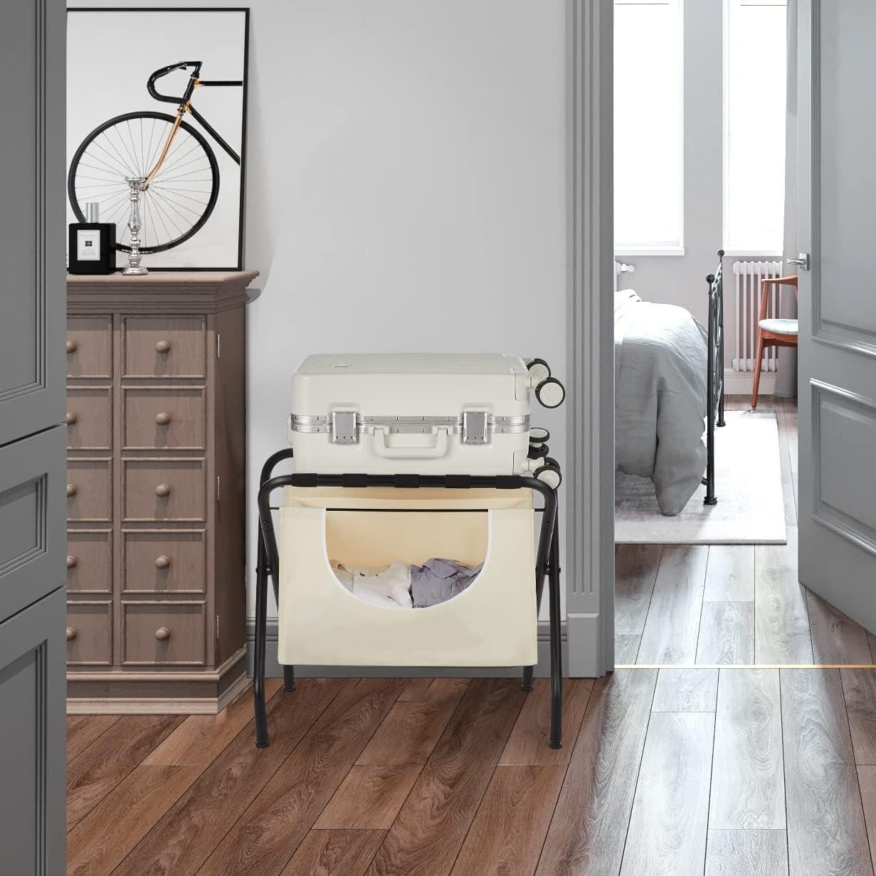 Soporte de Equipaje Plegable ELYKEN 2 Pack 110LBS Negro