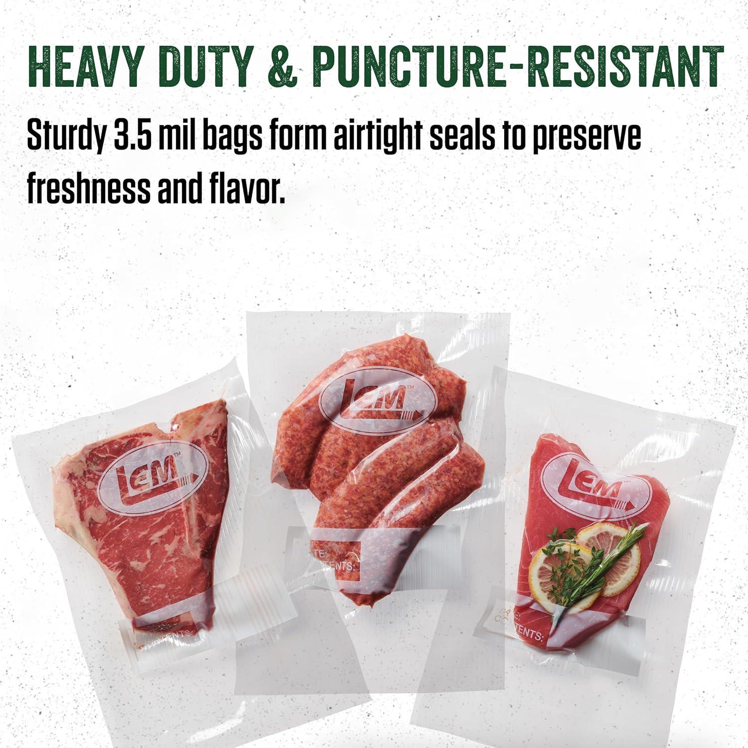 Sellador al Vacío LEM MaxVac 500 + Bolsas 20 x 30 cm 100 Unidades