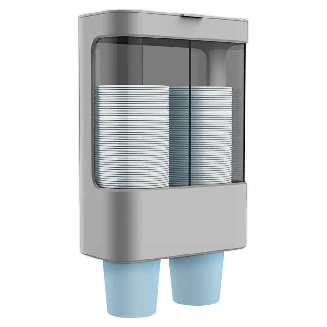 Dispensador de Tazas LBTING Montado en Pared Doble Tubo Gris