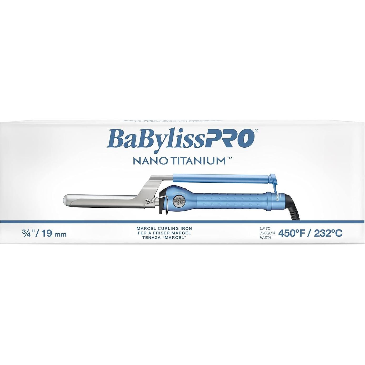 Rizador de Cabello BaBylissPRO Nano Titanium 1.9cm Profesional