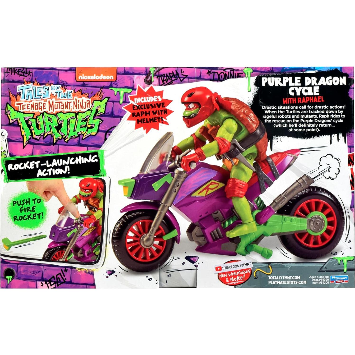 Ciclo de Batalla Dragón Púrpura Playmates con Raphael