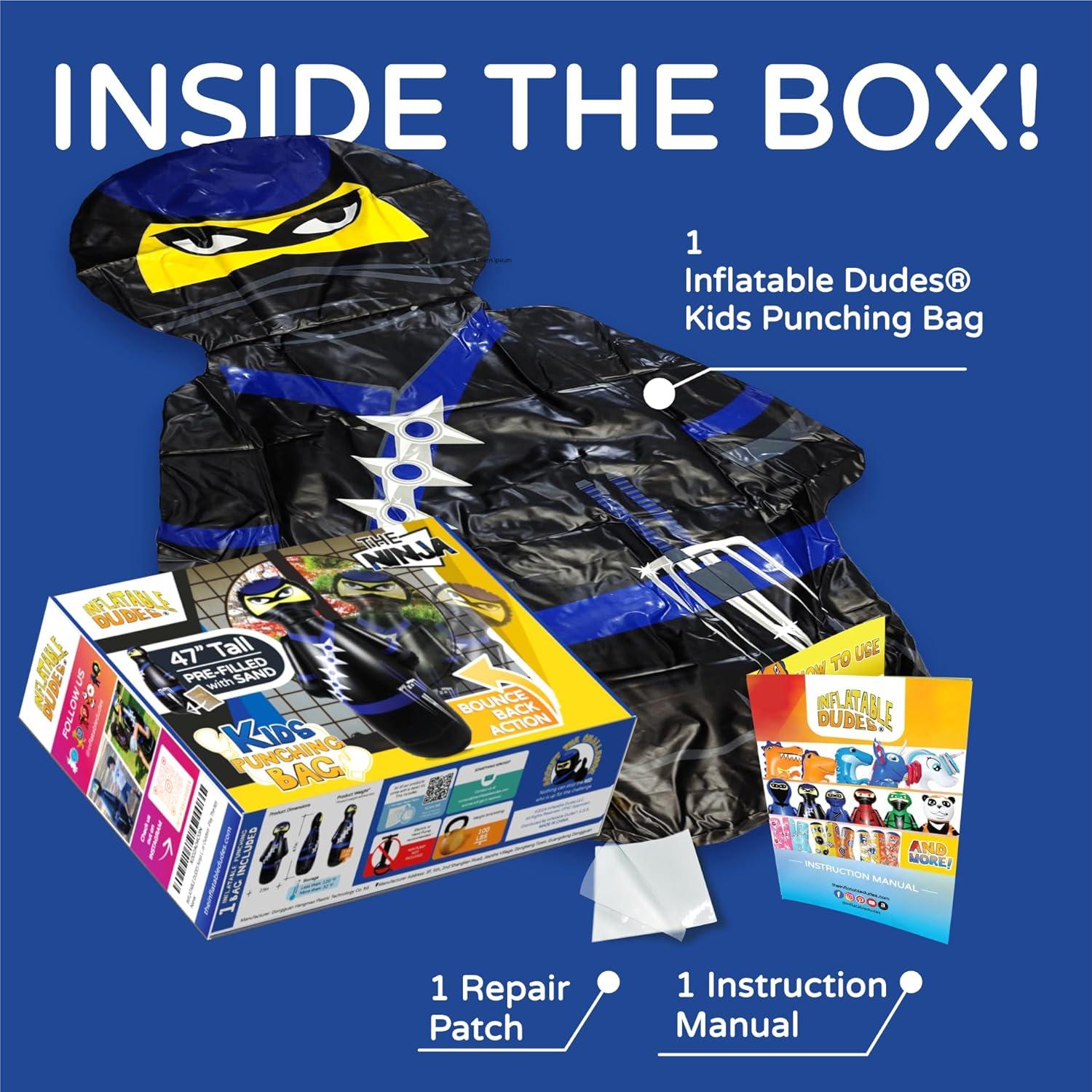 Bolsa de Boxeo Inflable Ninja 119 cm - Inflatable Dudes