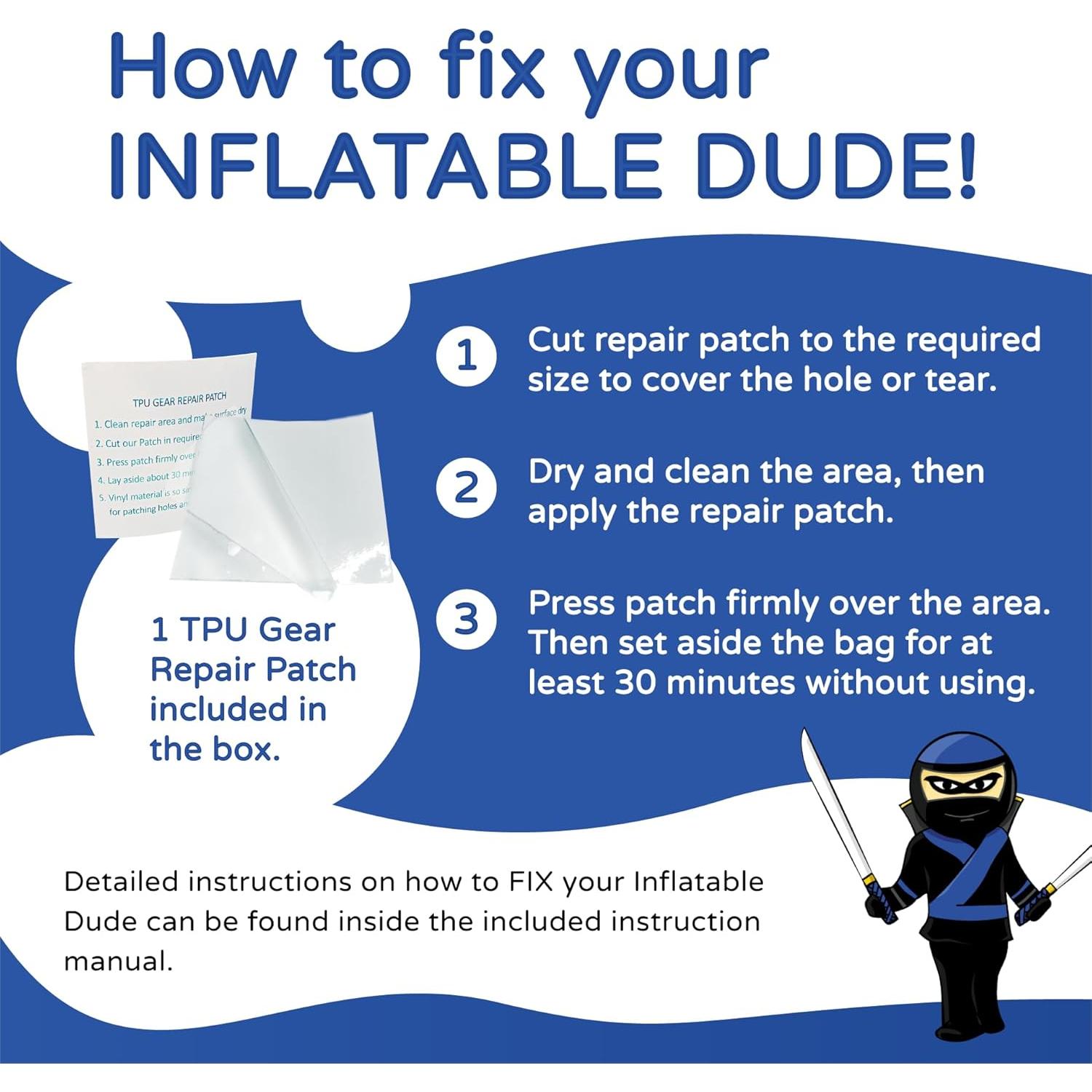 Bolsa de Boxeo Inflable Ninja 119 cm - Inflatable Dudes