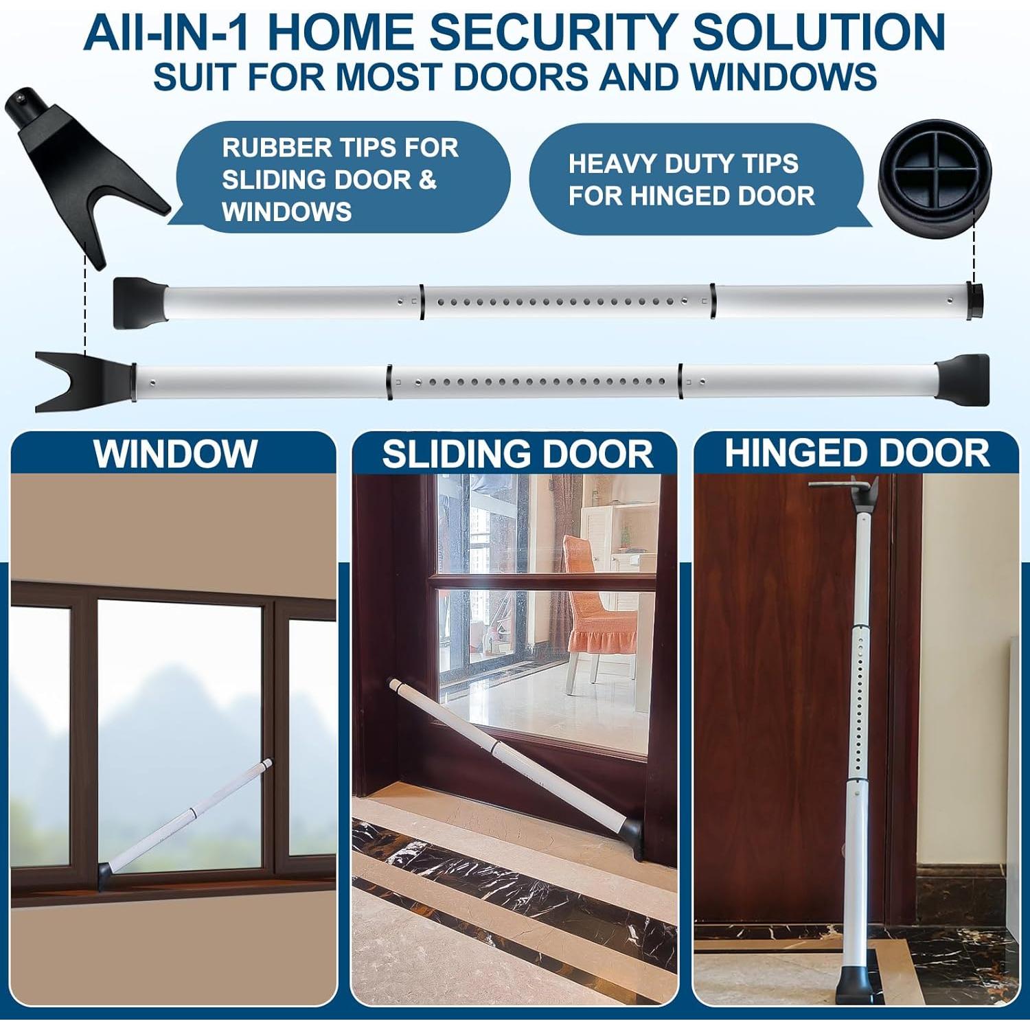 Barra de Seguridad Ajustable Rerishom para Puertas - 1 Paquete