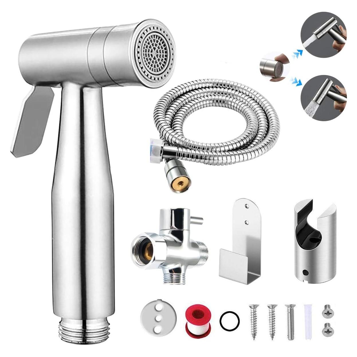 Rociador de Bidet Soosi de Mano Acero Inoxidable 150 cm Doble Modo