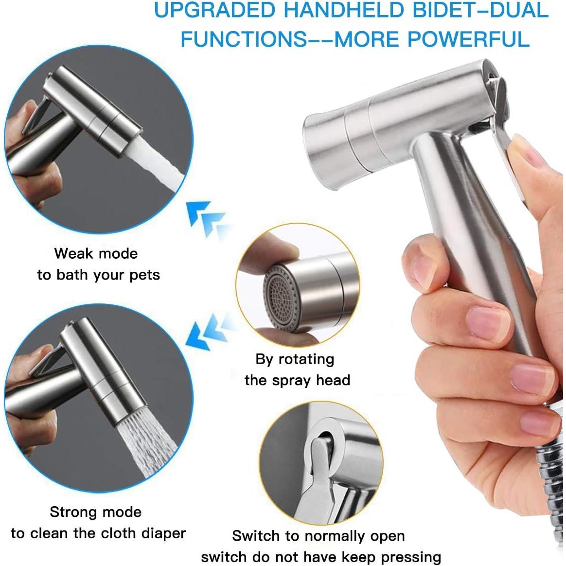 Rociador de Bidet Soosi de Mano Acero Inoxidable 150 cm Doble Modo