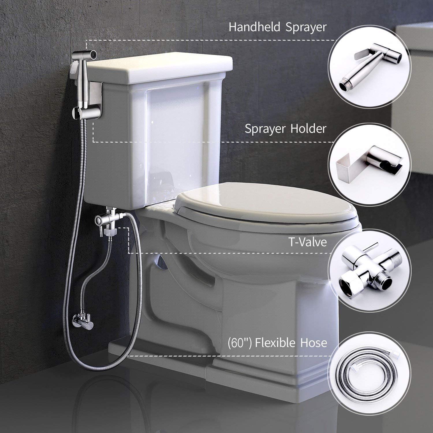Rociador de Bidet Soosi de Mano Acero Inoxidable 150 cm Doble Modo