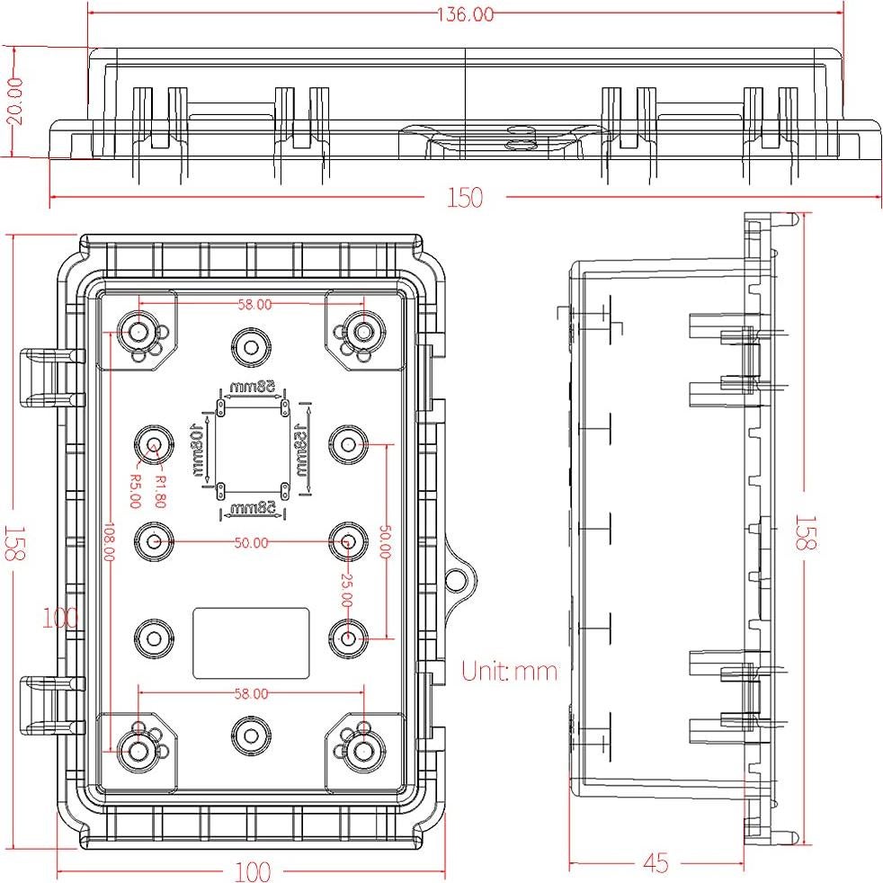 Caja de Conexiones Impermeable AIRTAK 150x100x70mm IP67