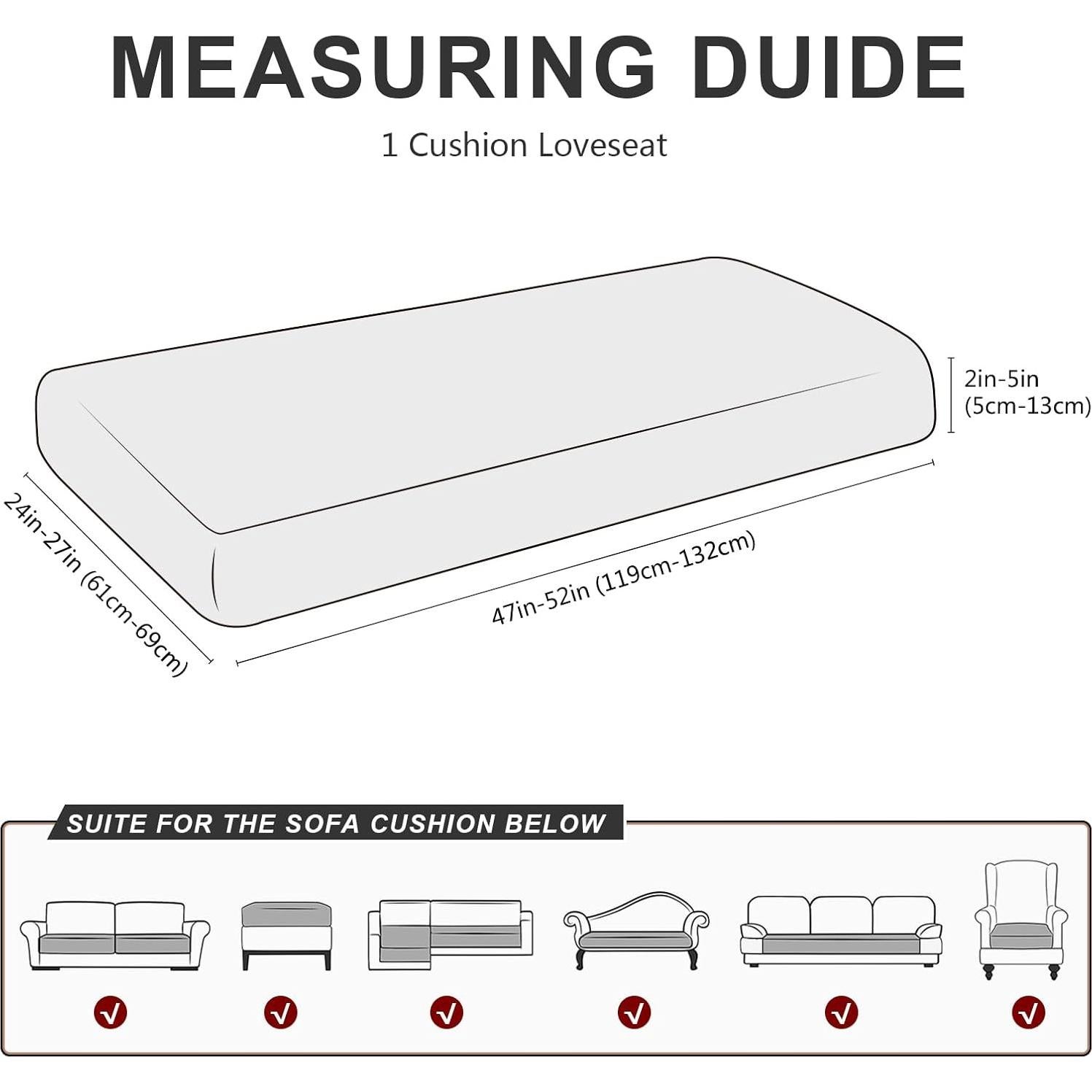 Funda de Cojín Loveseat Molasofa Chocolate Spandex 119-132 cm