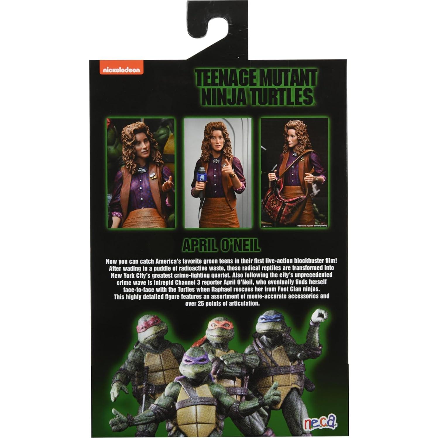 Figura de acción NECA Tortugas Ninja 1990 - April O'Neil 18 cm