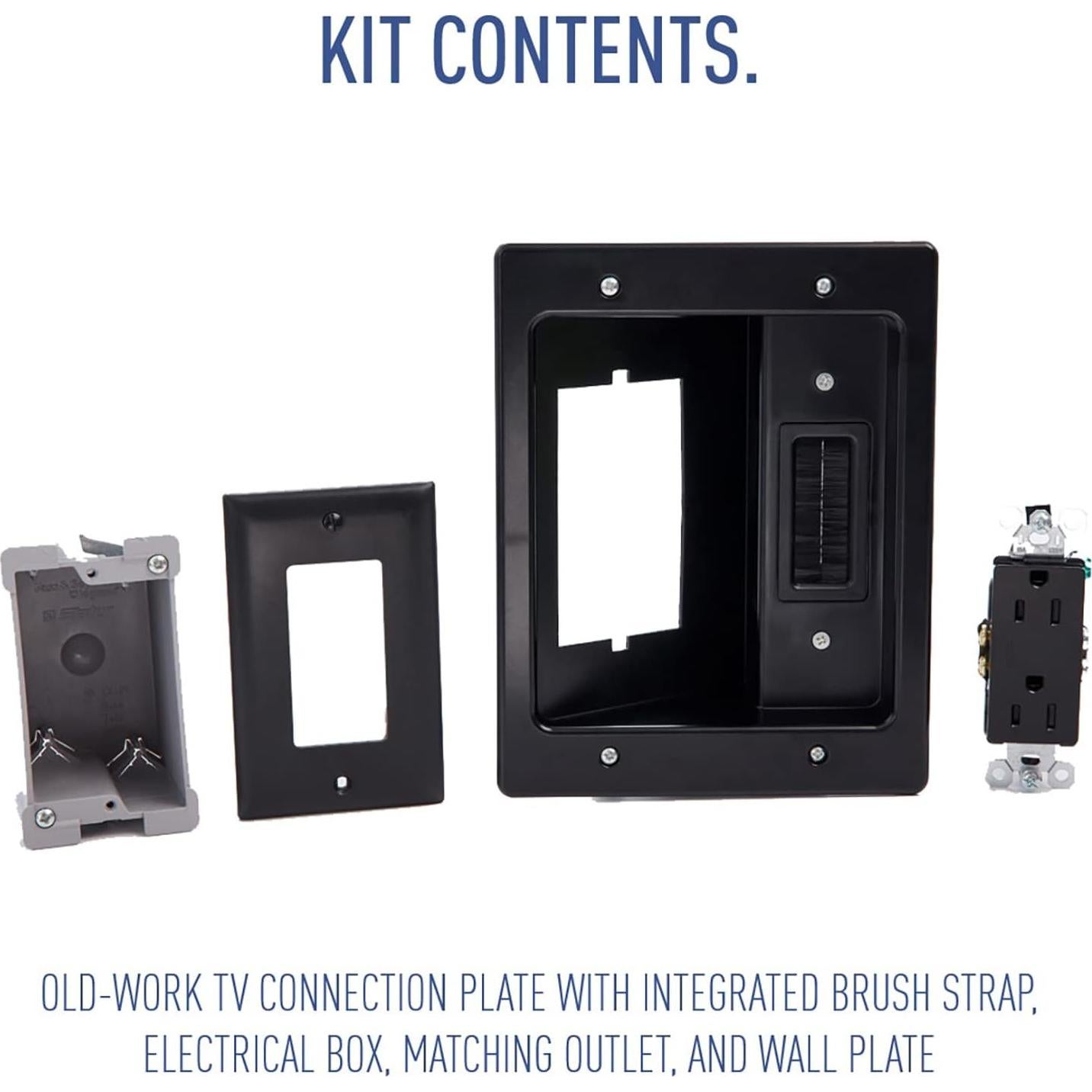 Kit de Gestión de Cables para TV en Pared Legrand On-Q HT2102BKV1