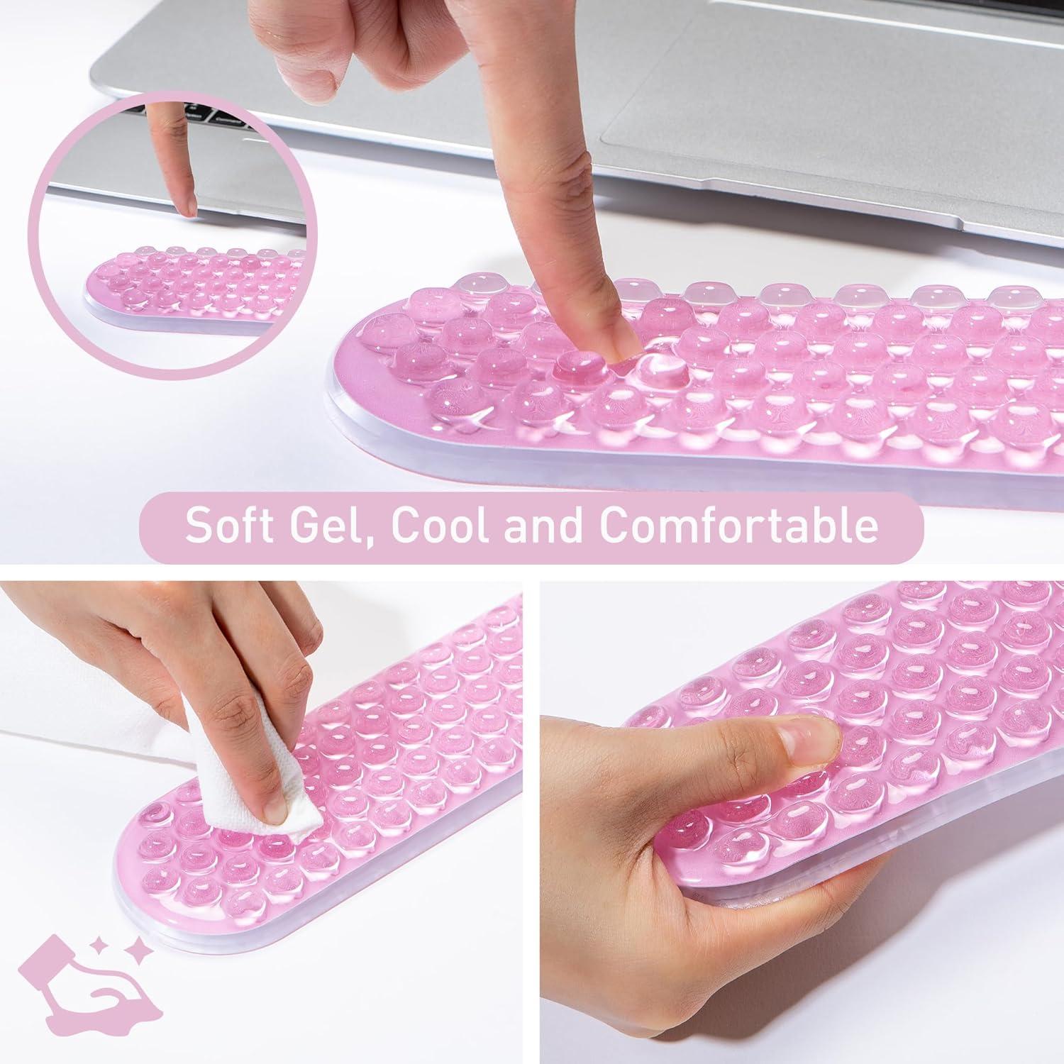 Juego de Reposamuñecas de Gel ABRONDA Acuamarina Ergonómico