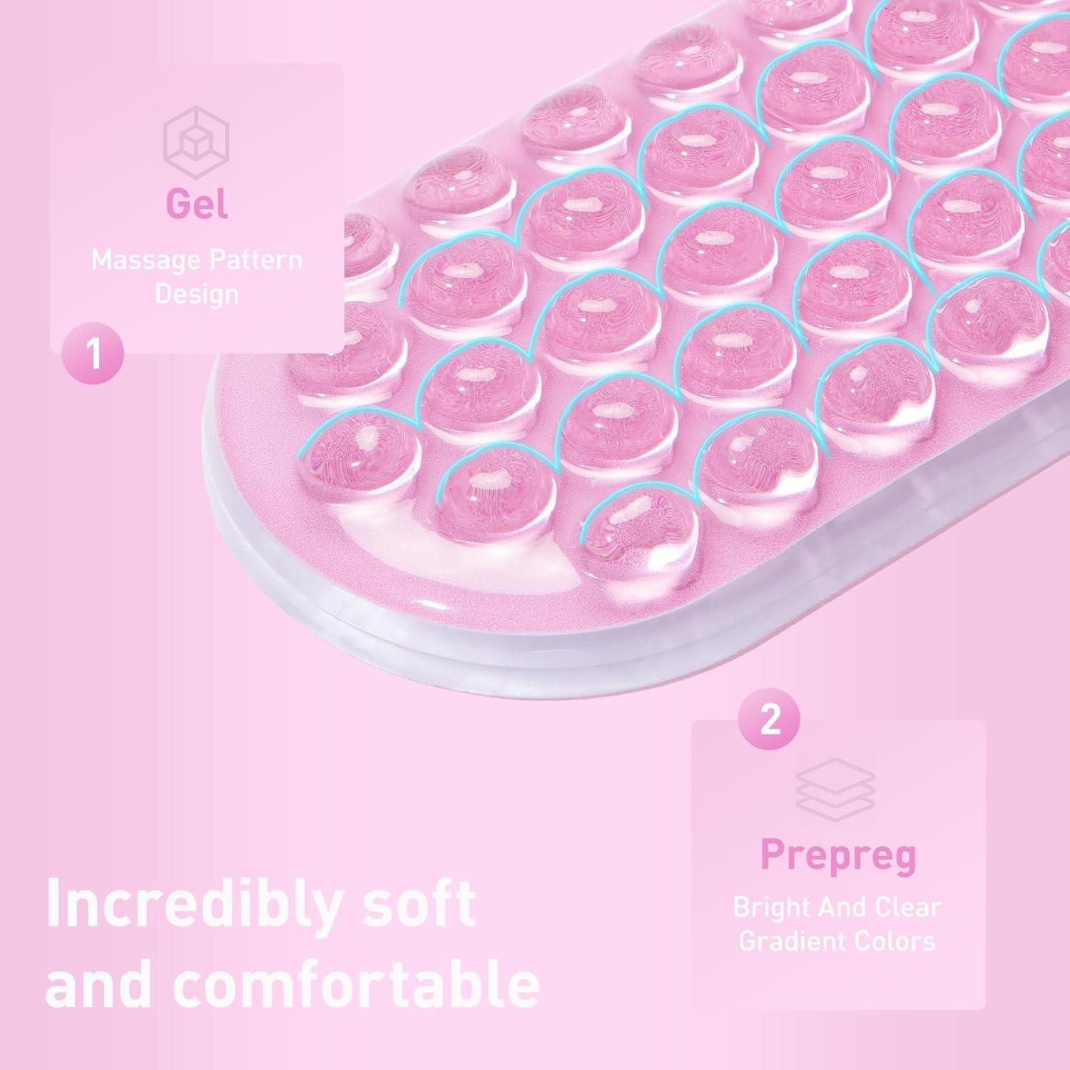 Juego de Reposamuñecas de Gel ABRONDA Acuamarina Ergonómico