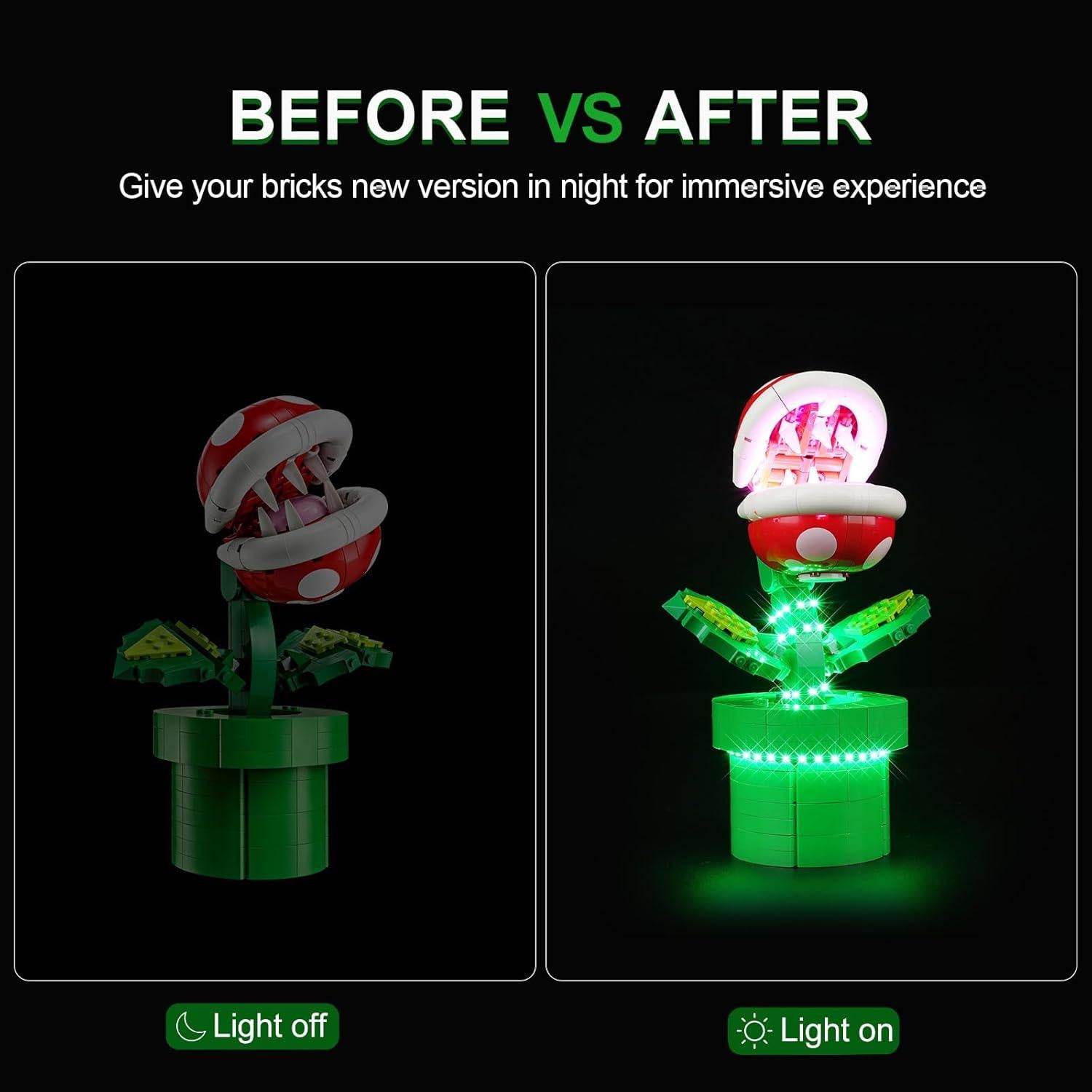 Kit de Iluminación LED DALDED para Lego Planta Piranha 71426