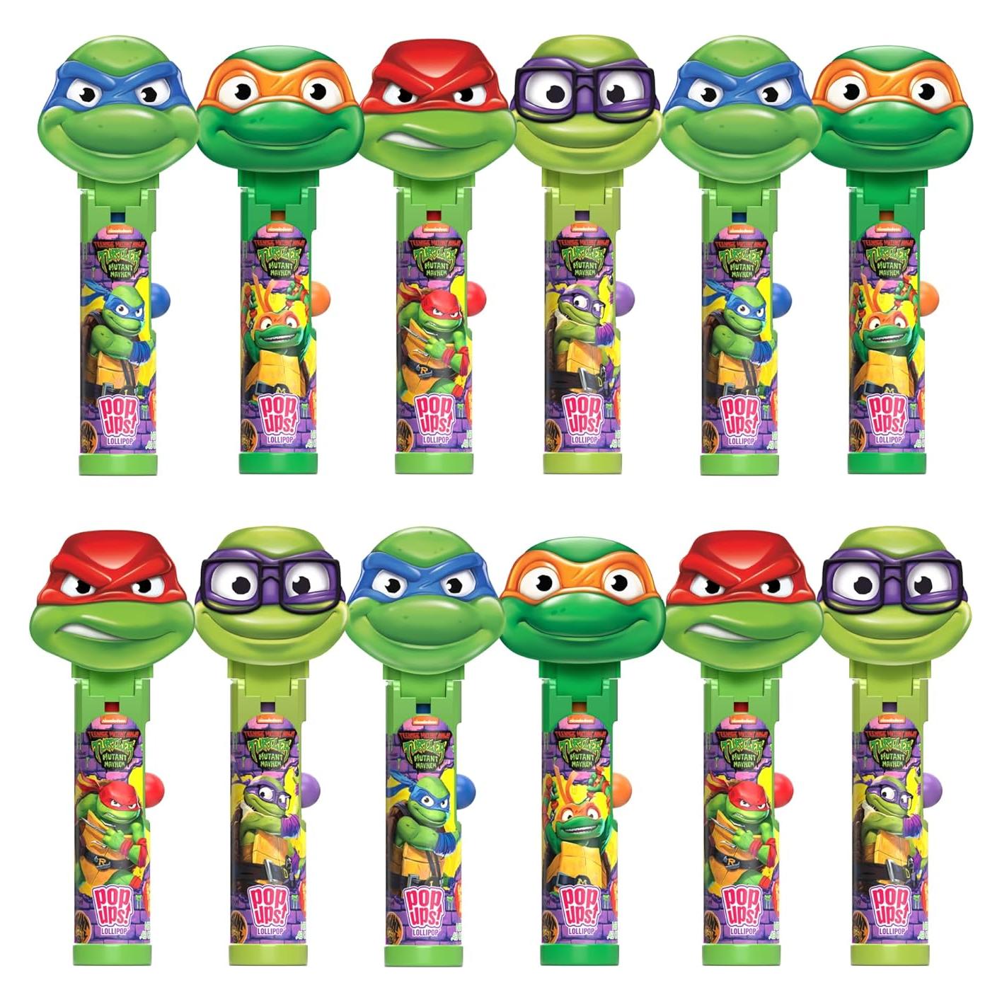 Soportes Lollipop Tortugas Ninja - 12 Caramelos Individuales