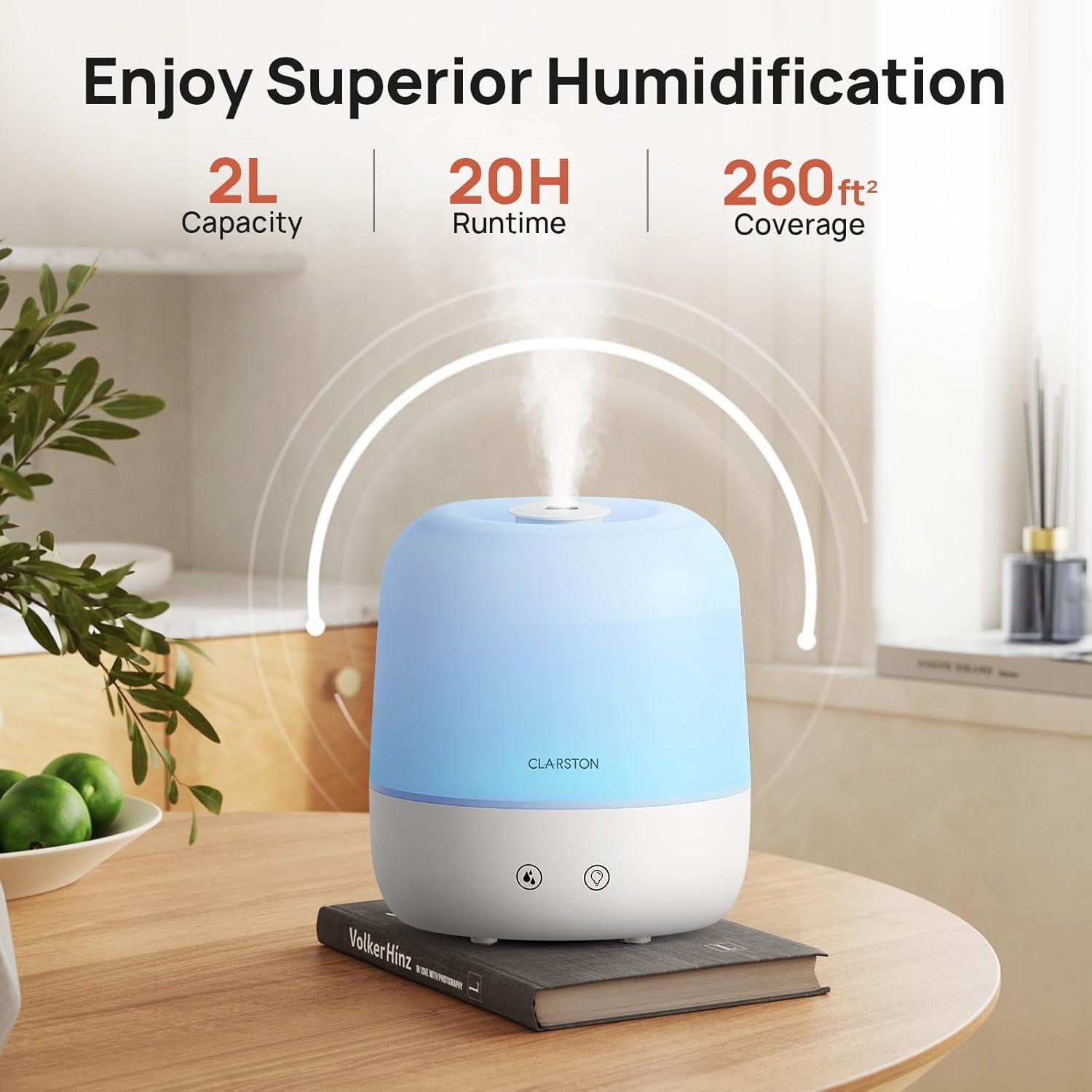 Humidificador de Niebla Fresca CLARSTON 2L Silencioso para Bebés