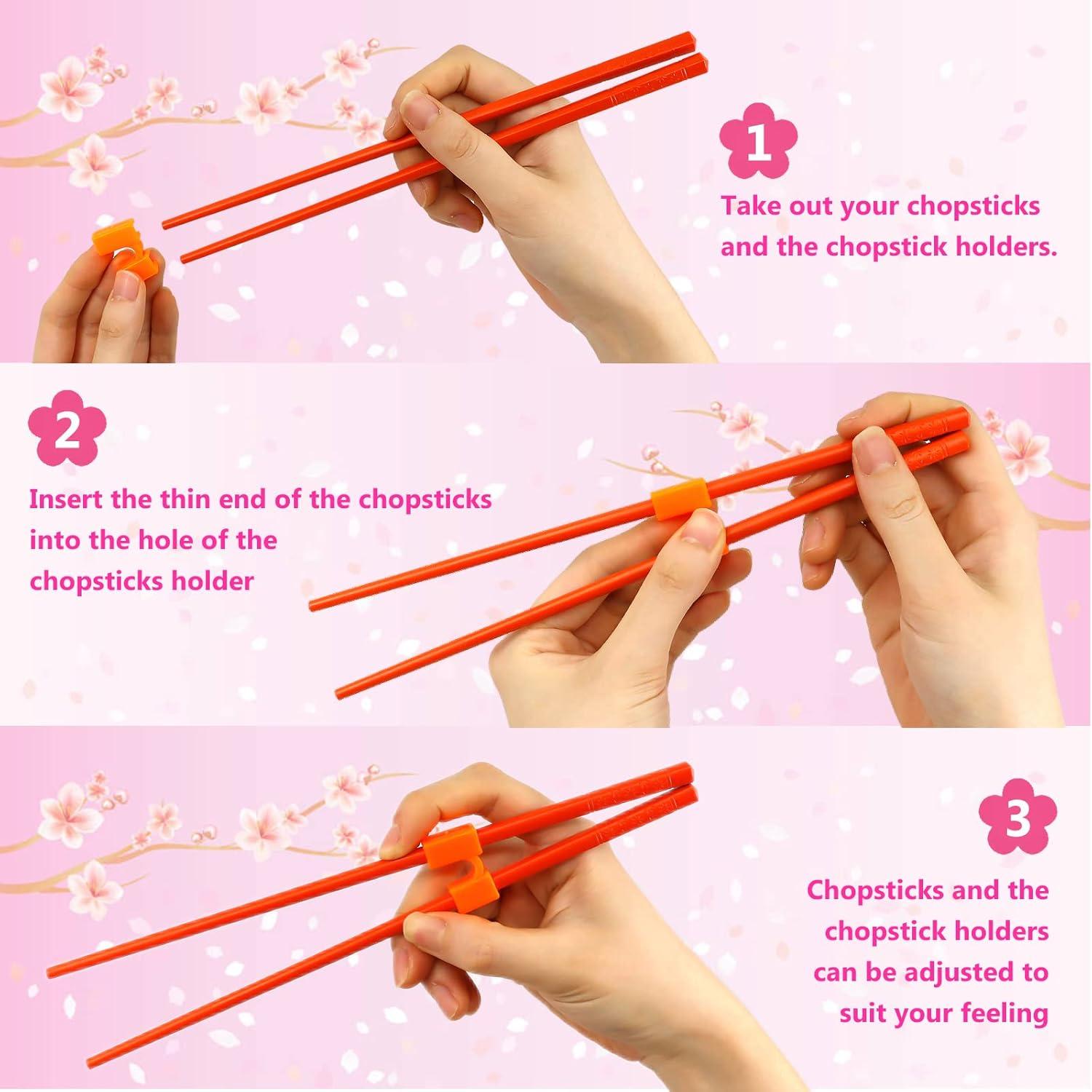 Juego de 5 Pares de Palillos con Ayudantes M MUGIT - Flor de Cerezo