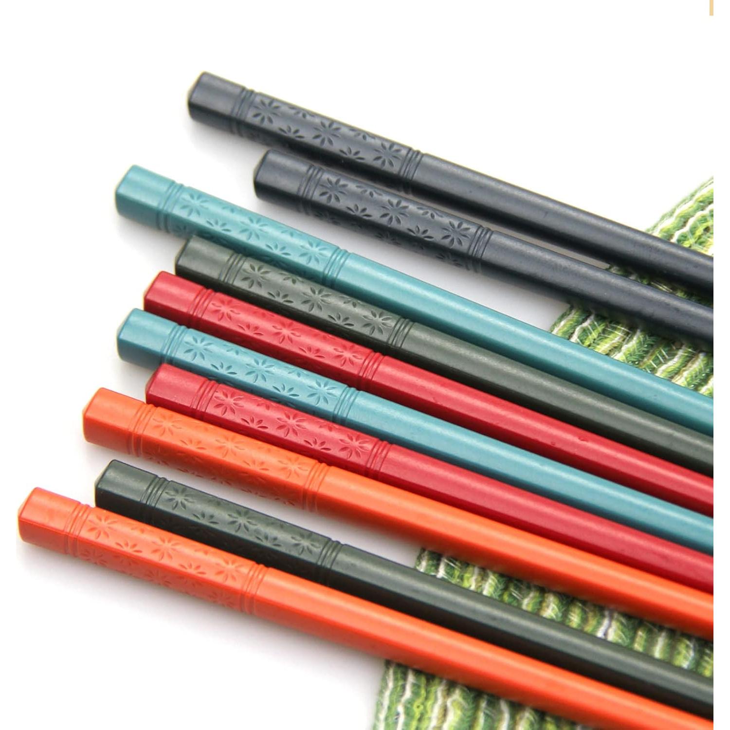 Juego de 5 Pares de Palillos con Ayudantes M MUGIT - Flor de Cerezo