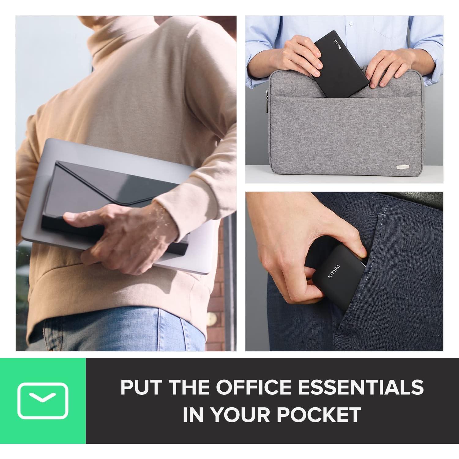 Combo Teclado y Ratón Inalámbricos DeLUX PockCombo Negro