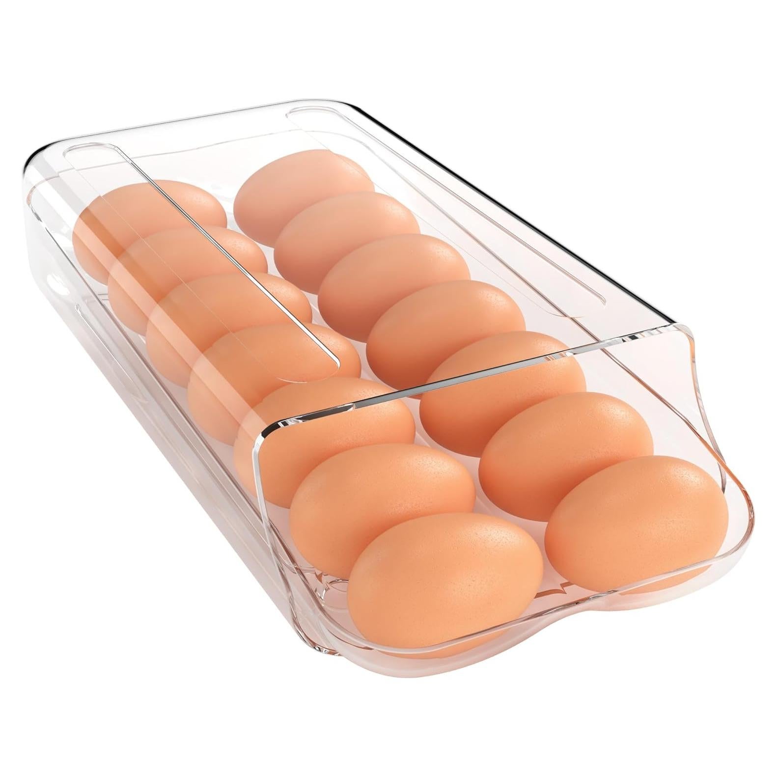 Dispensador de Huevos theaoo Transparente 14 Huevos Apilable