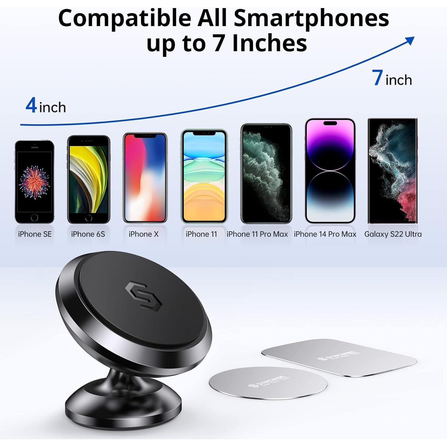 Soporte Magnético para Teléfono de Auto Syncwire Negro 360°
