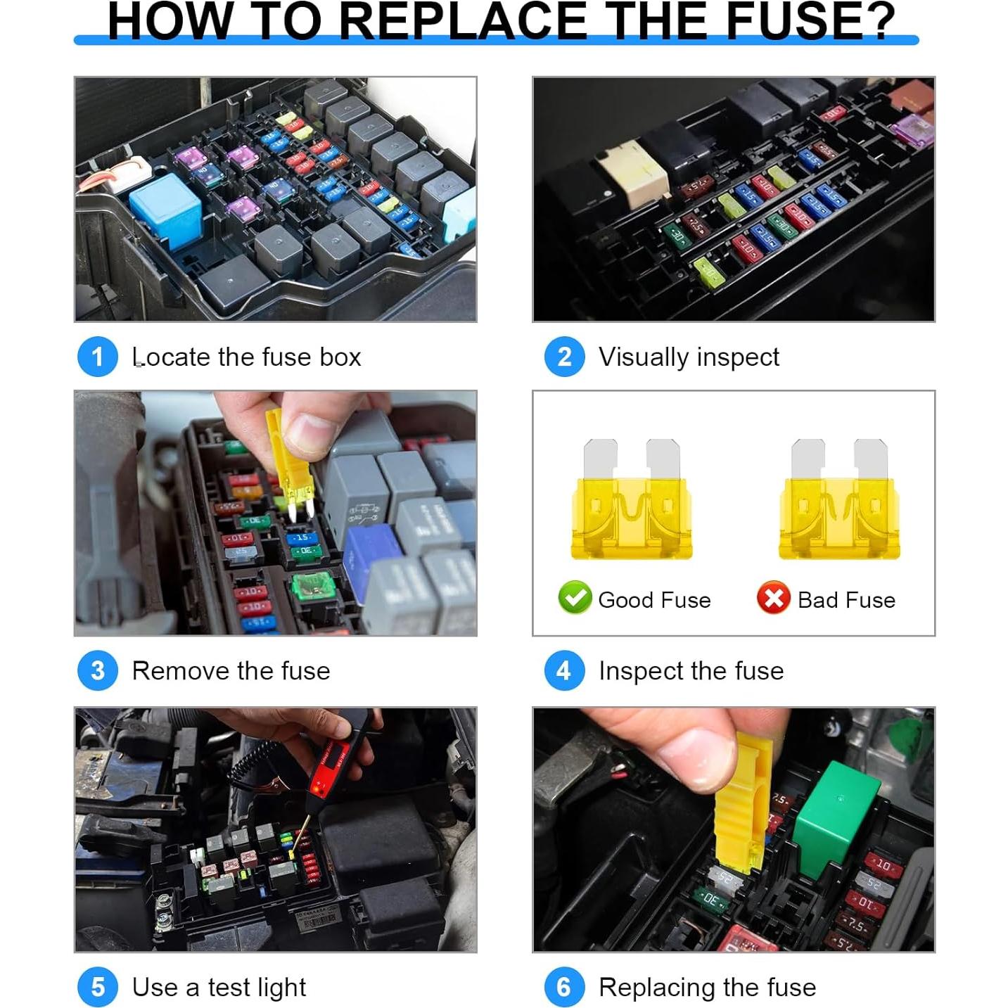 Kit de Fusibles Automotrices Cooclensportey 182 Piezas