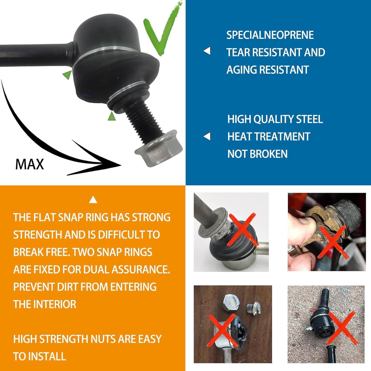 Enlace de Estabilizador Delantero XCPMC K80296 para Ford Escape y Mazda Tribute